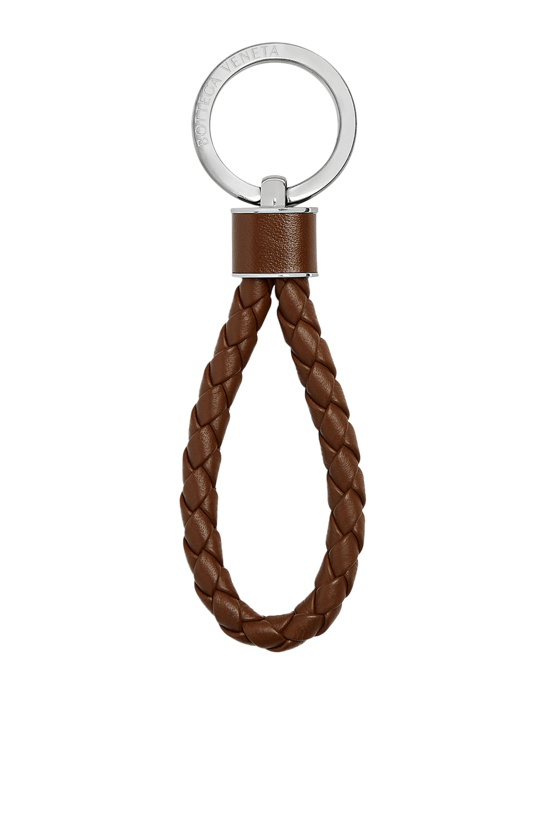 Intrecciato Leather Keyring