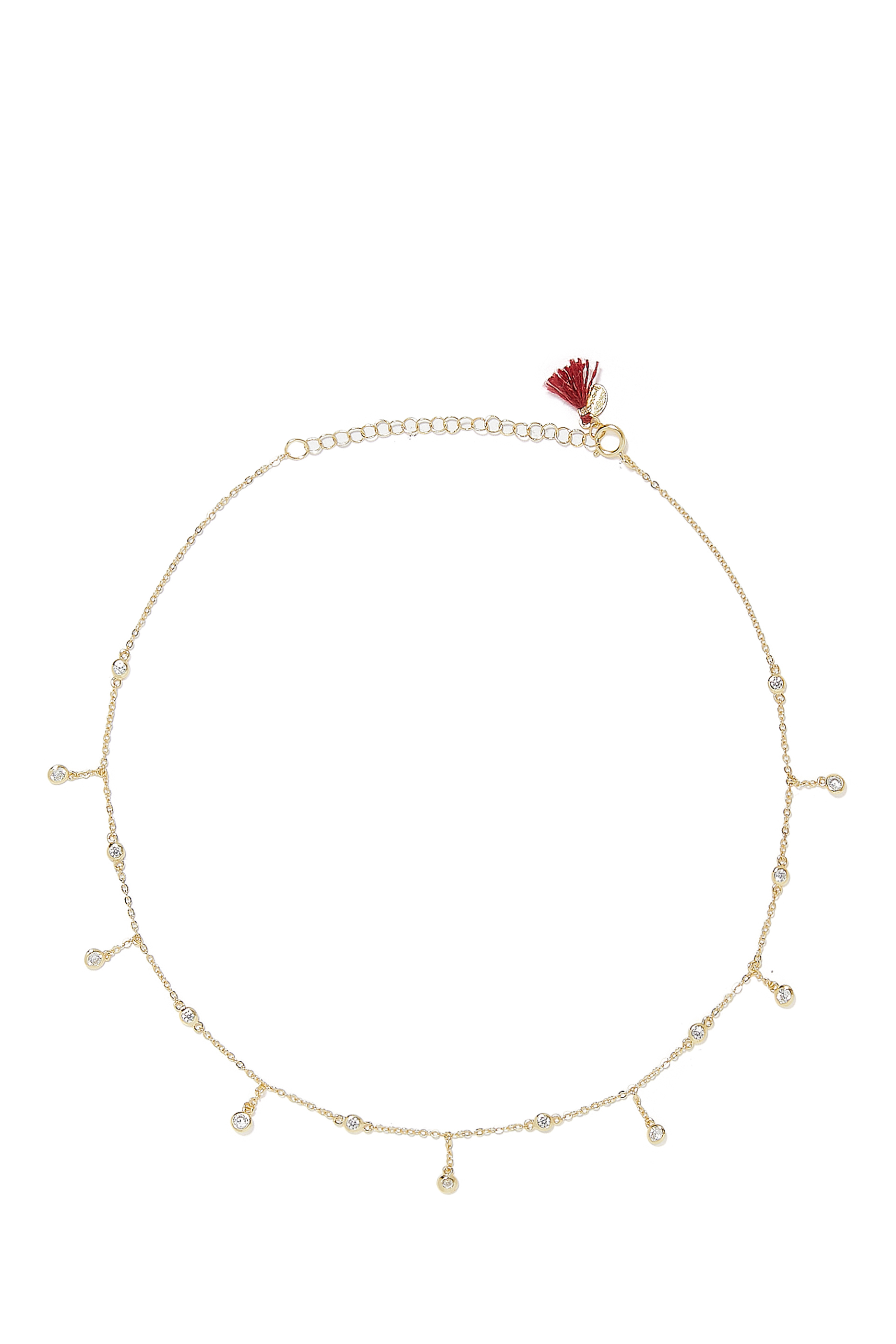 Solitaire Drop Necklace, 14k Vermeil on Sterling Silver