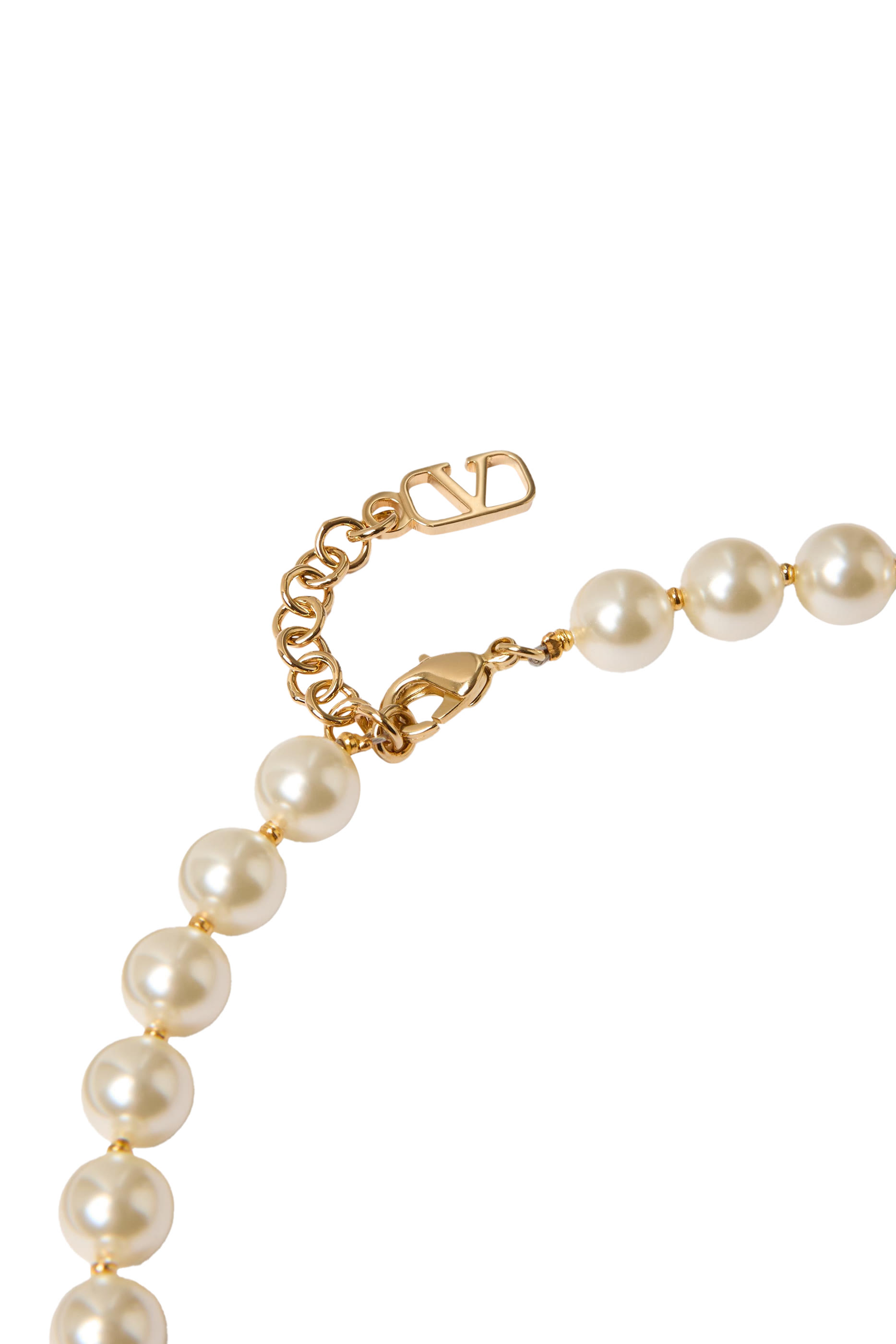 Vlogo Signature Metal Choker, Gold-finished Metal & Swarovski&reg; Crystal Pearls