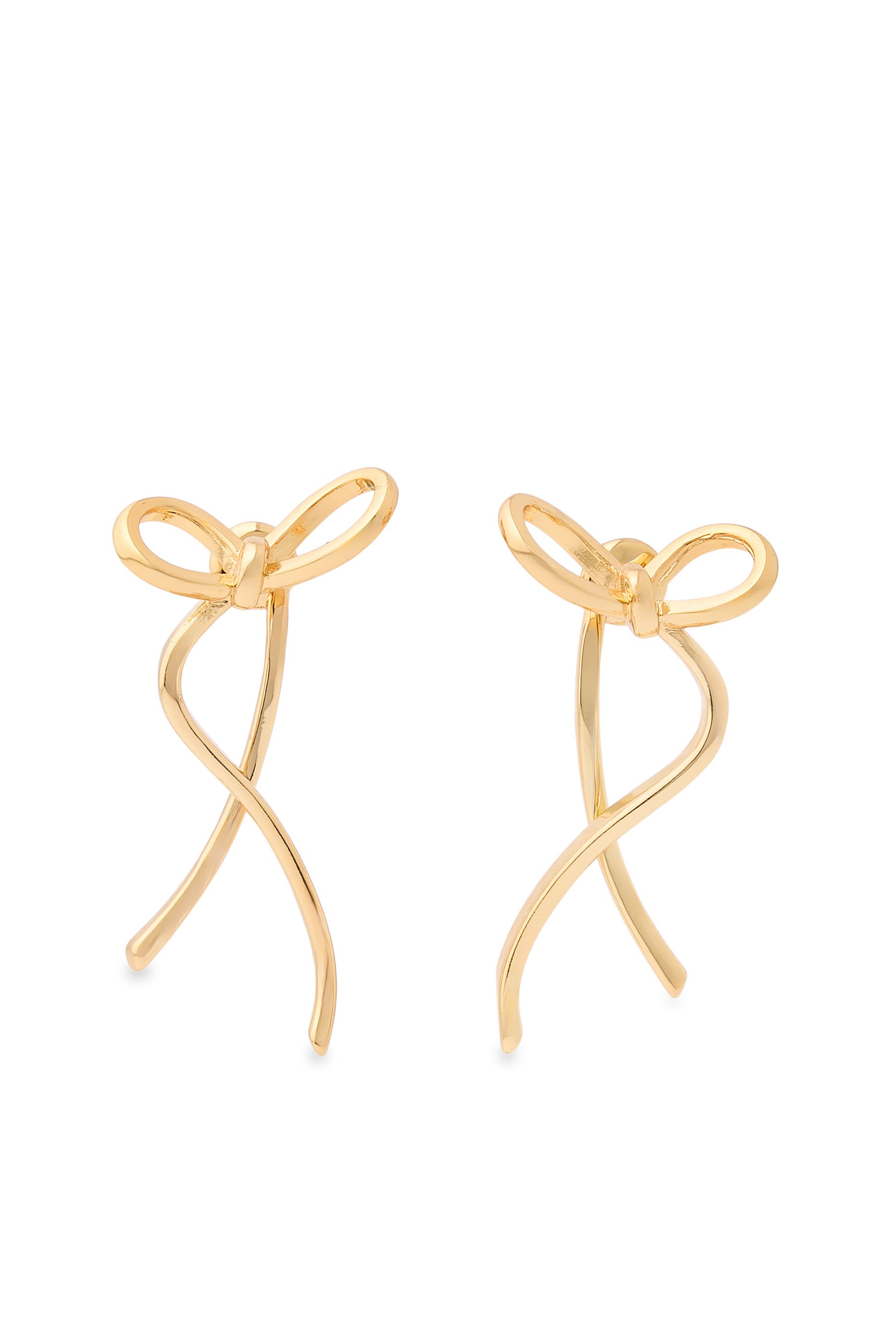 Caroline Bow Earrings,  14k Gold Vermeil Over Sterling Silver