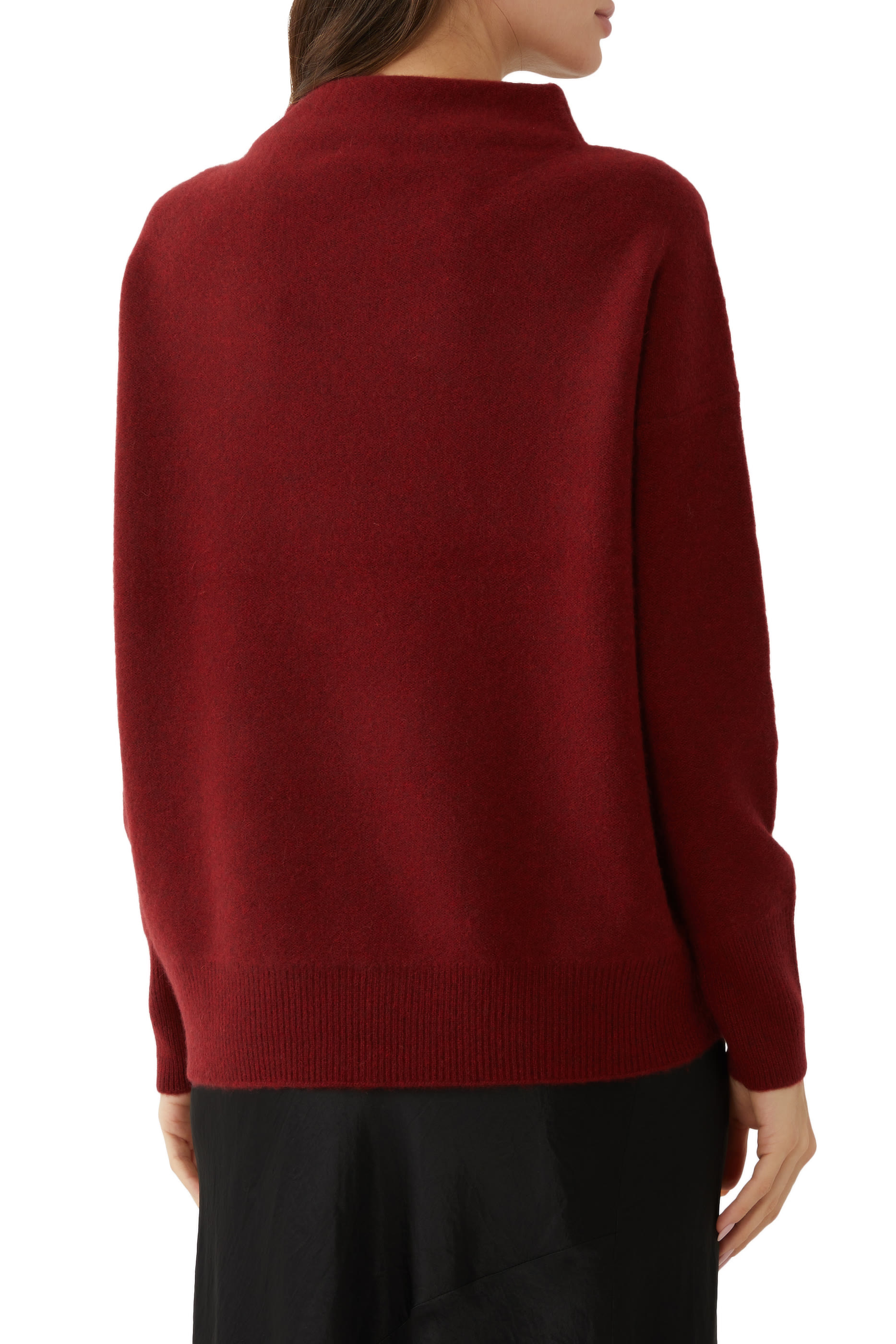 Plush Cashmere Funnel Neck Sweater