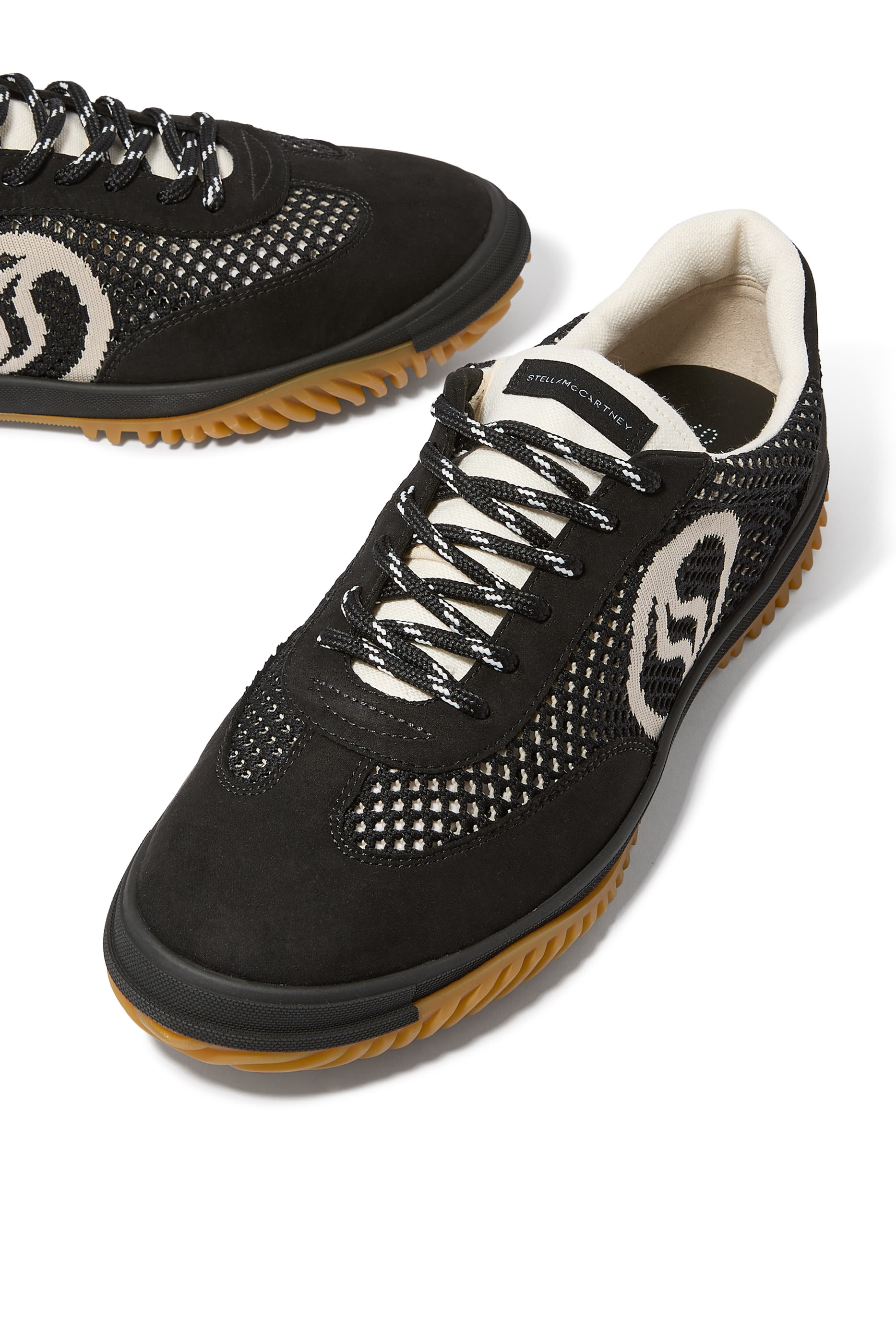  S-Wave Sport Mesh Paneled Sneakers 