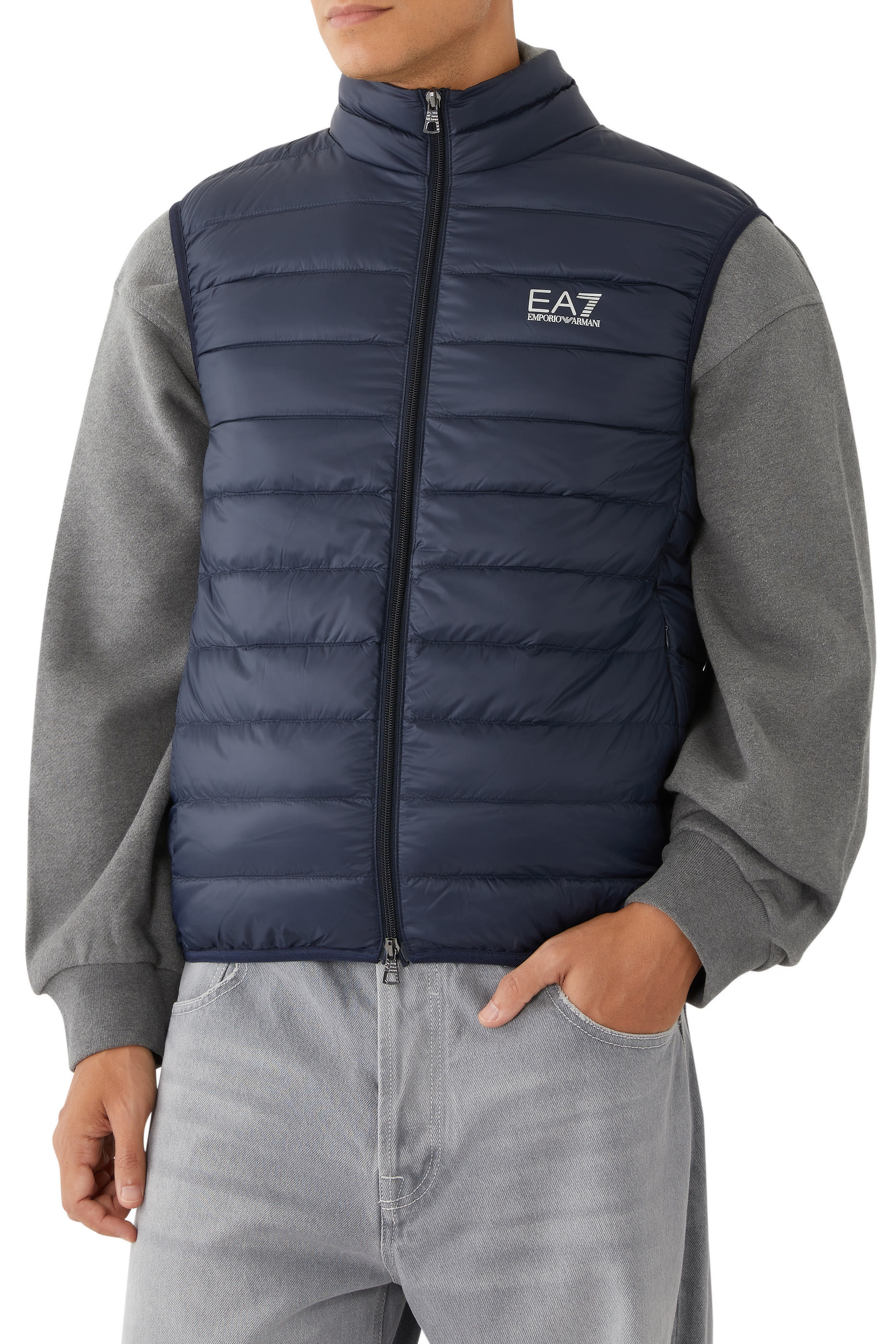 EA7 Logo Puffer Vest