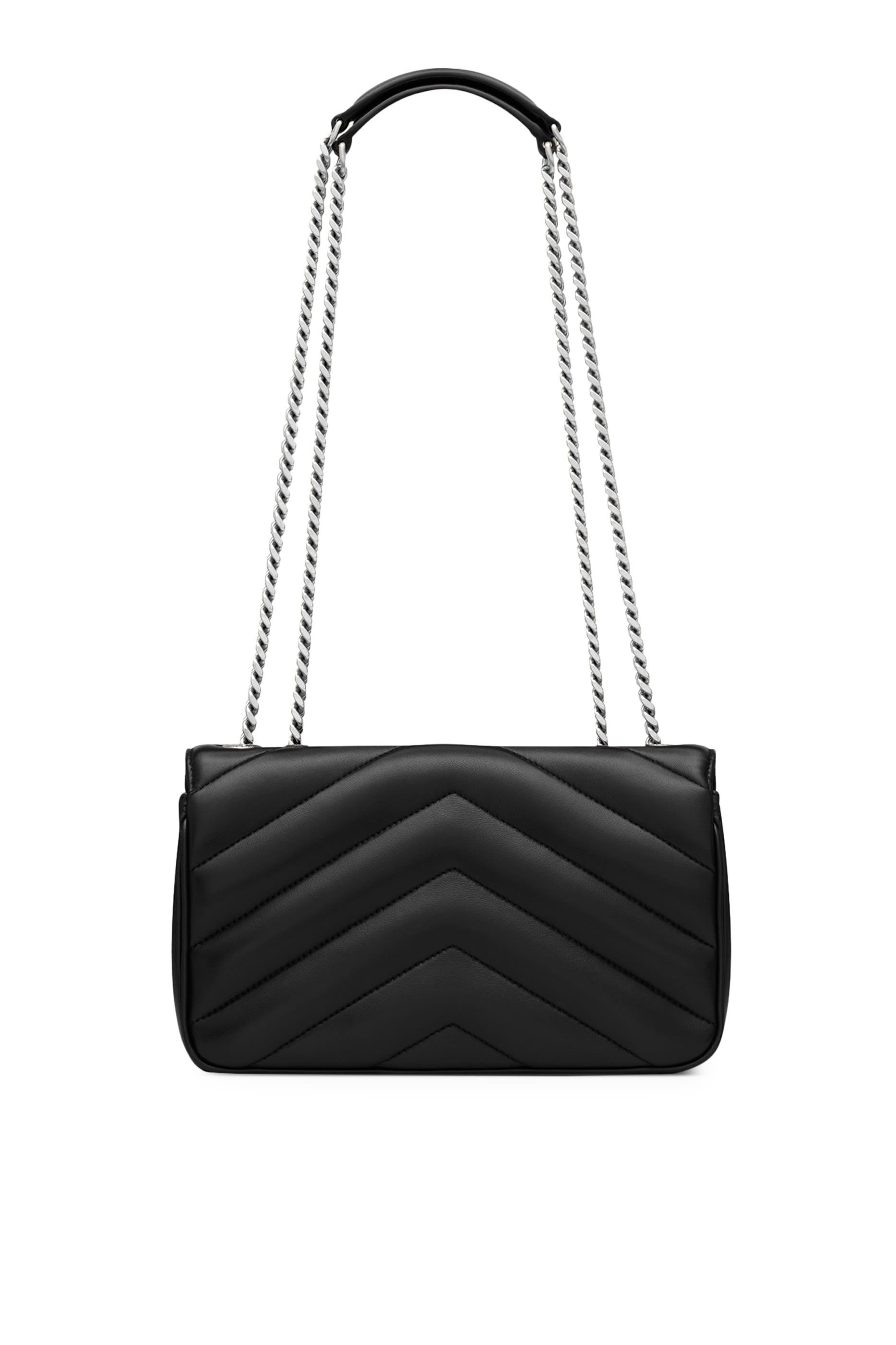 Loulou Small Chain Bag In Matelass&eacute; Lambskin