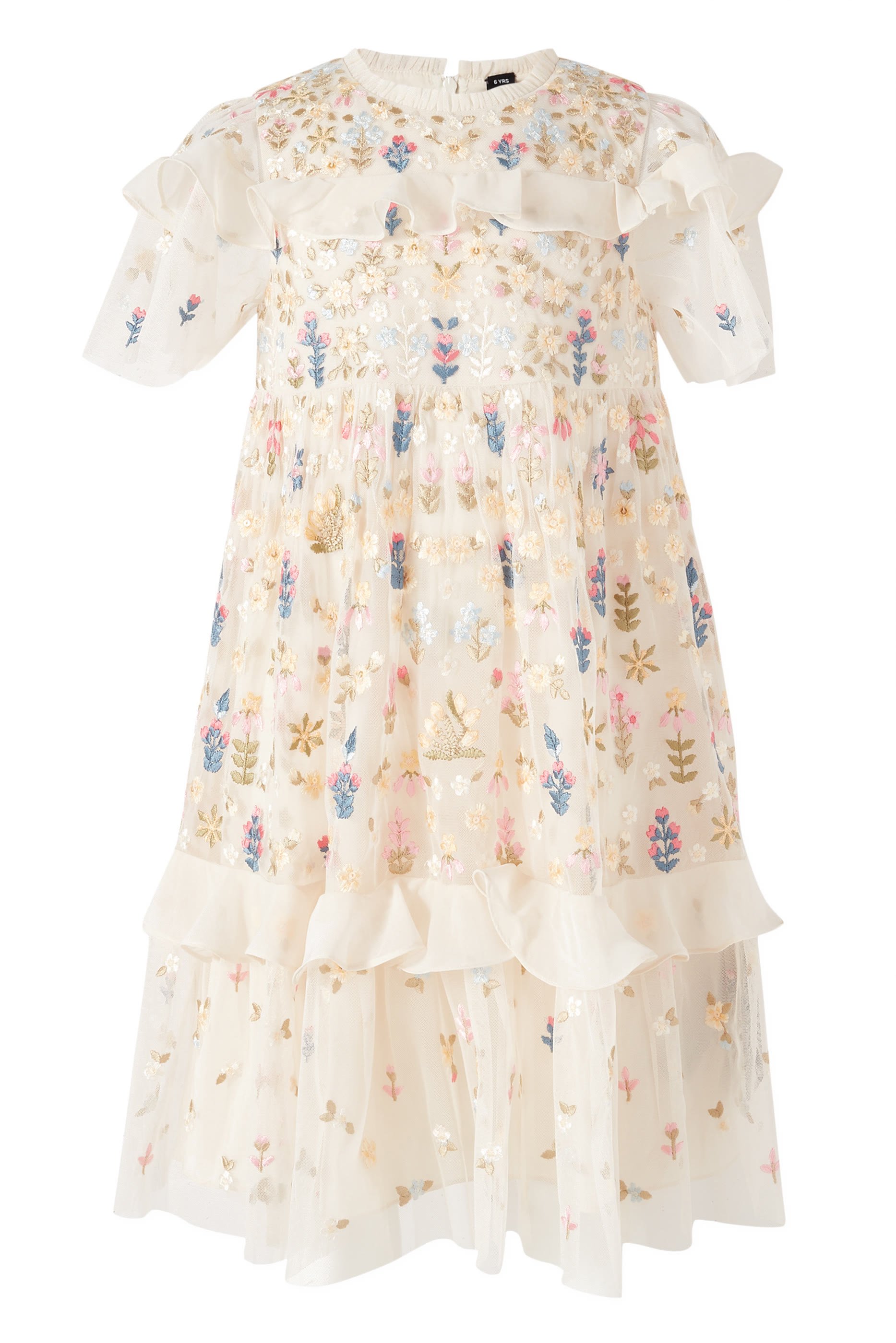 Kids Flowerbed Embroidery Dress