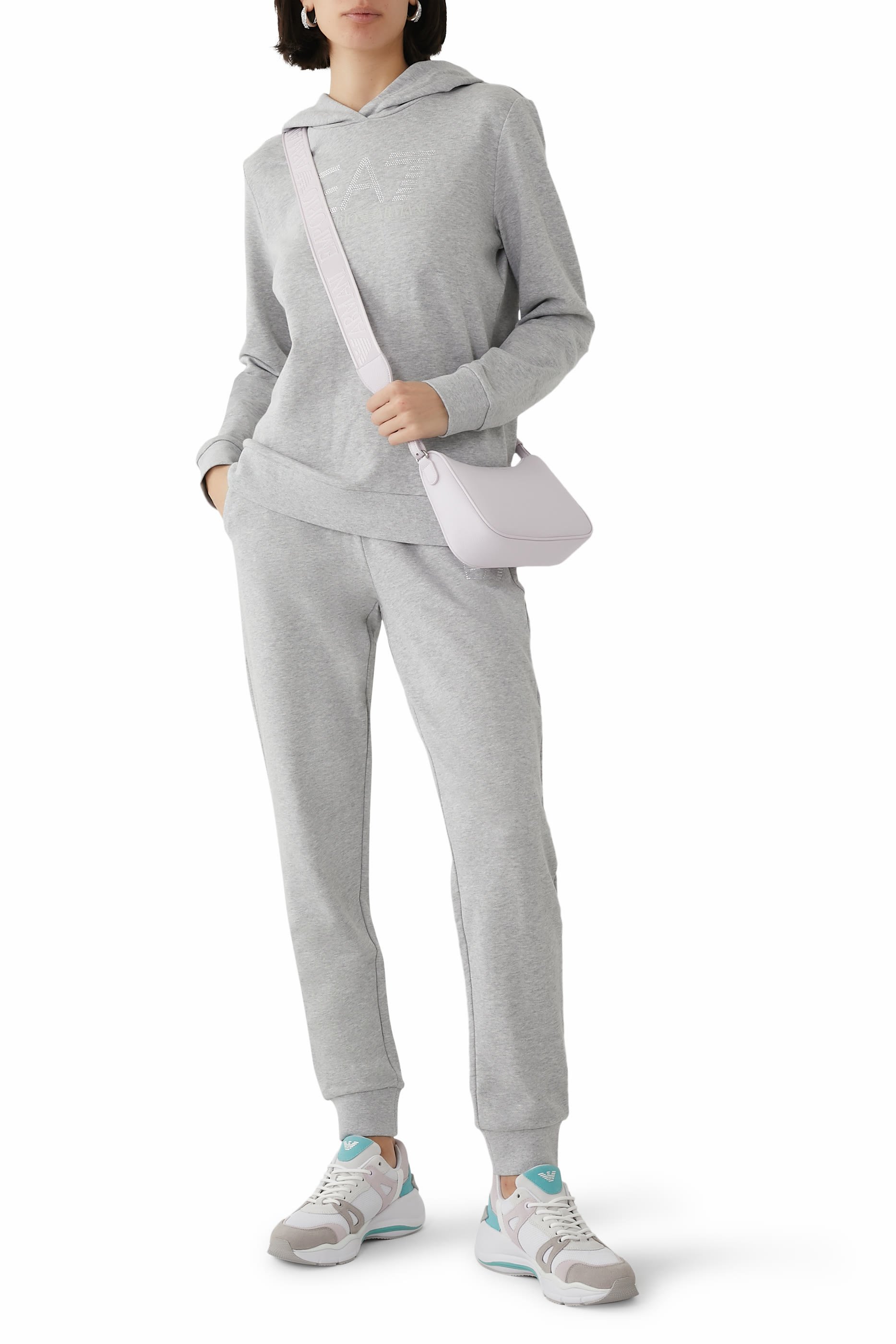 EA7 Logo Jersey Hoodie