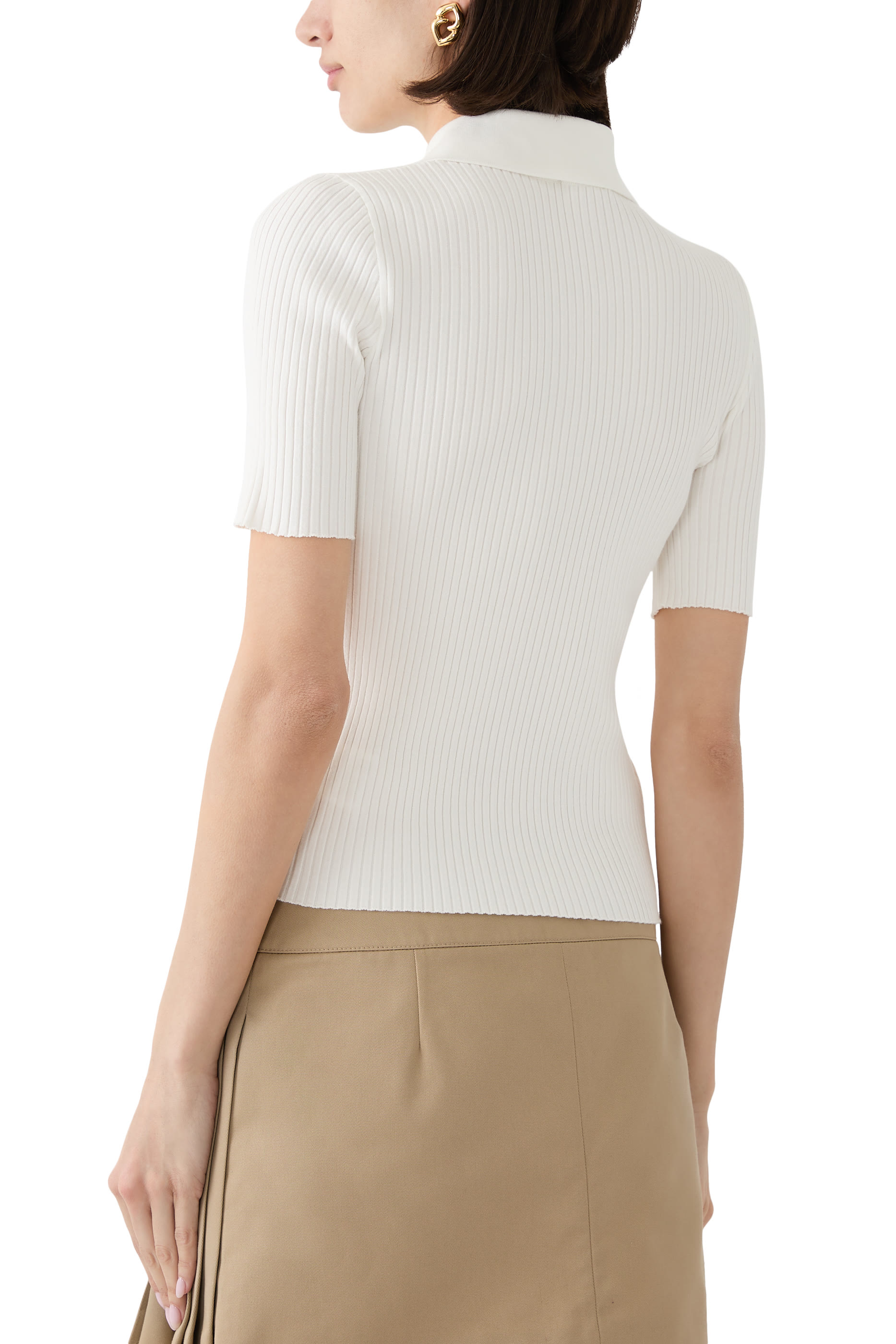 Iconic Rib Knit Polo Shirt