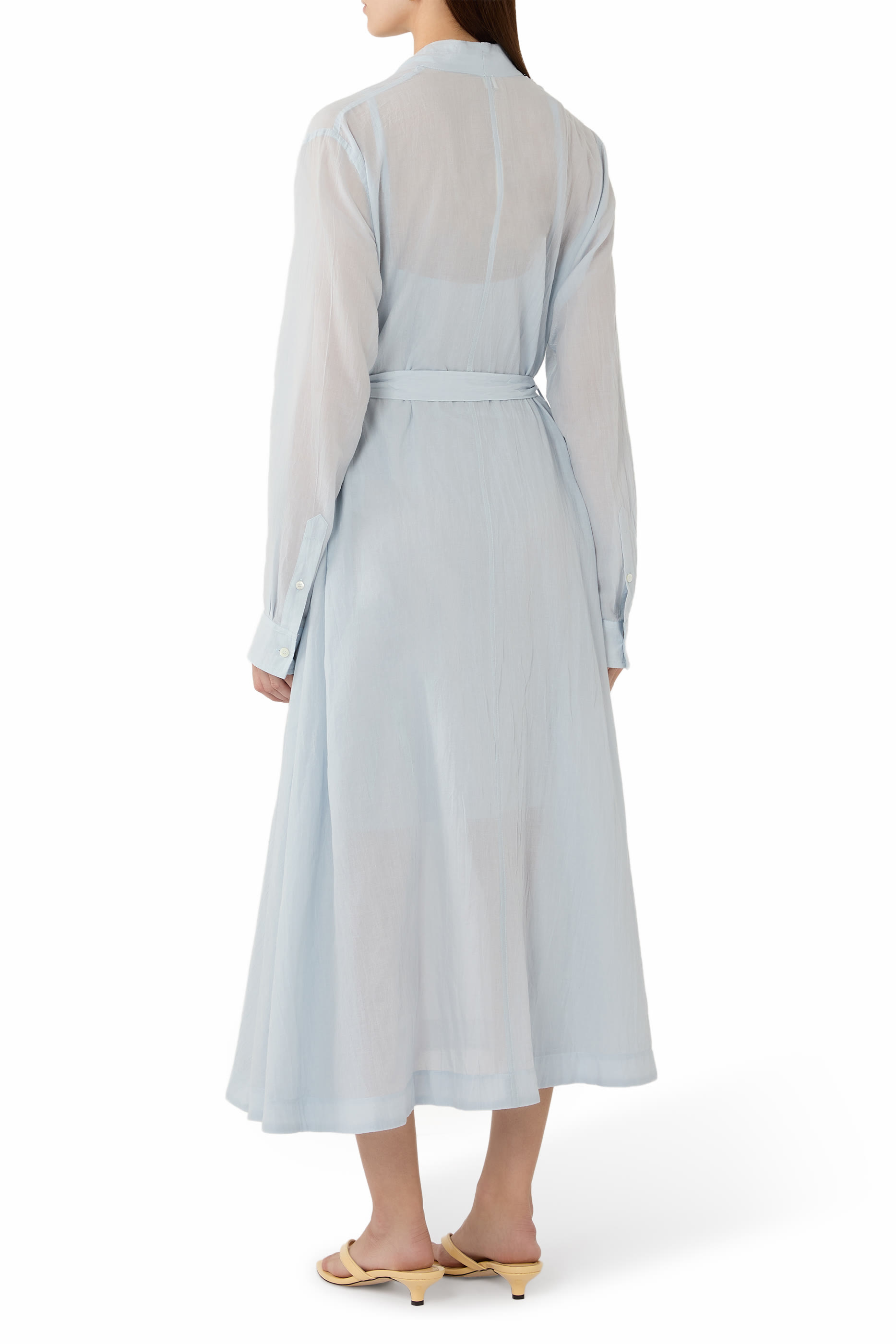 Belted Cotton Voile Dress
