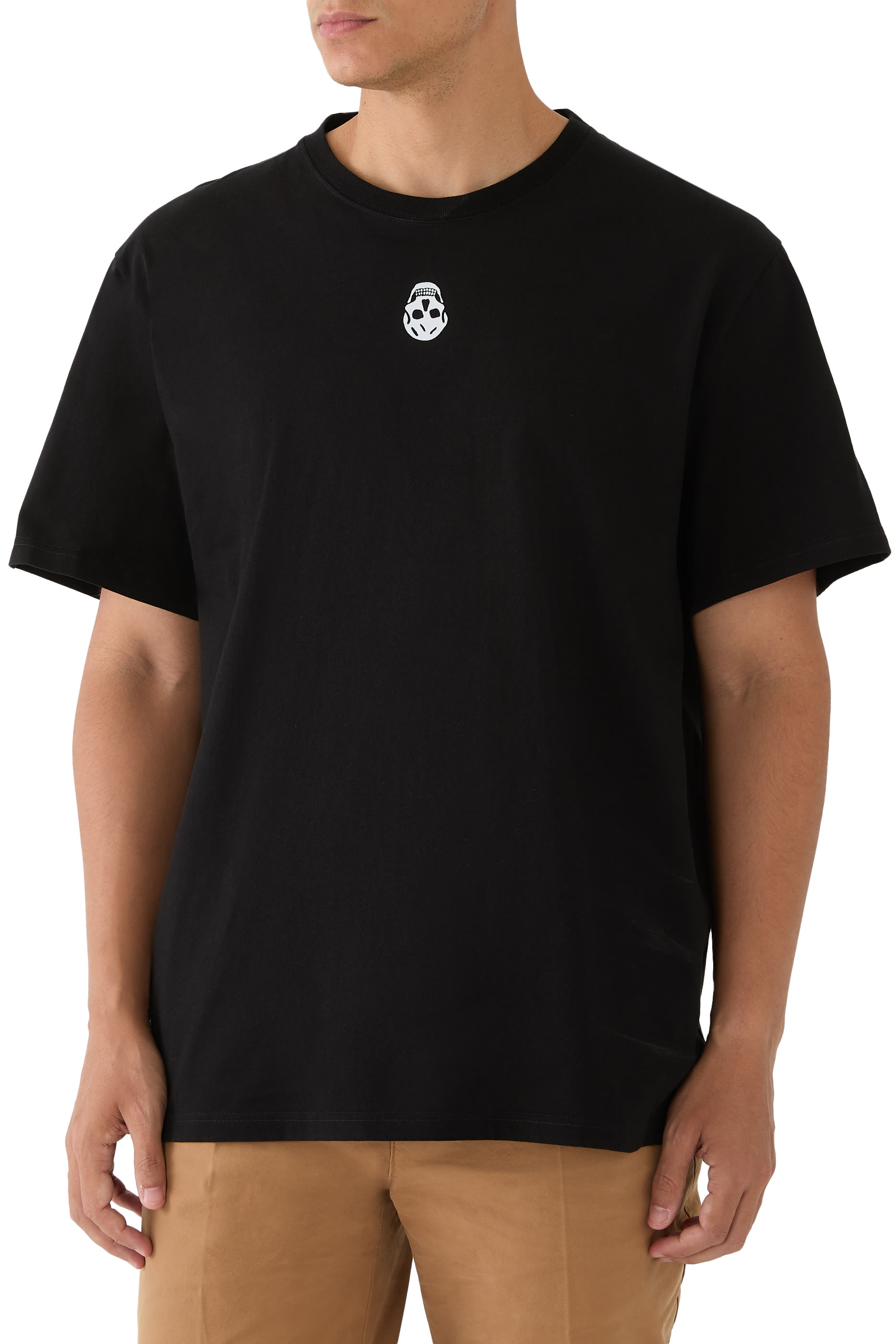 Skull-Flocked T-Shirt