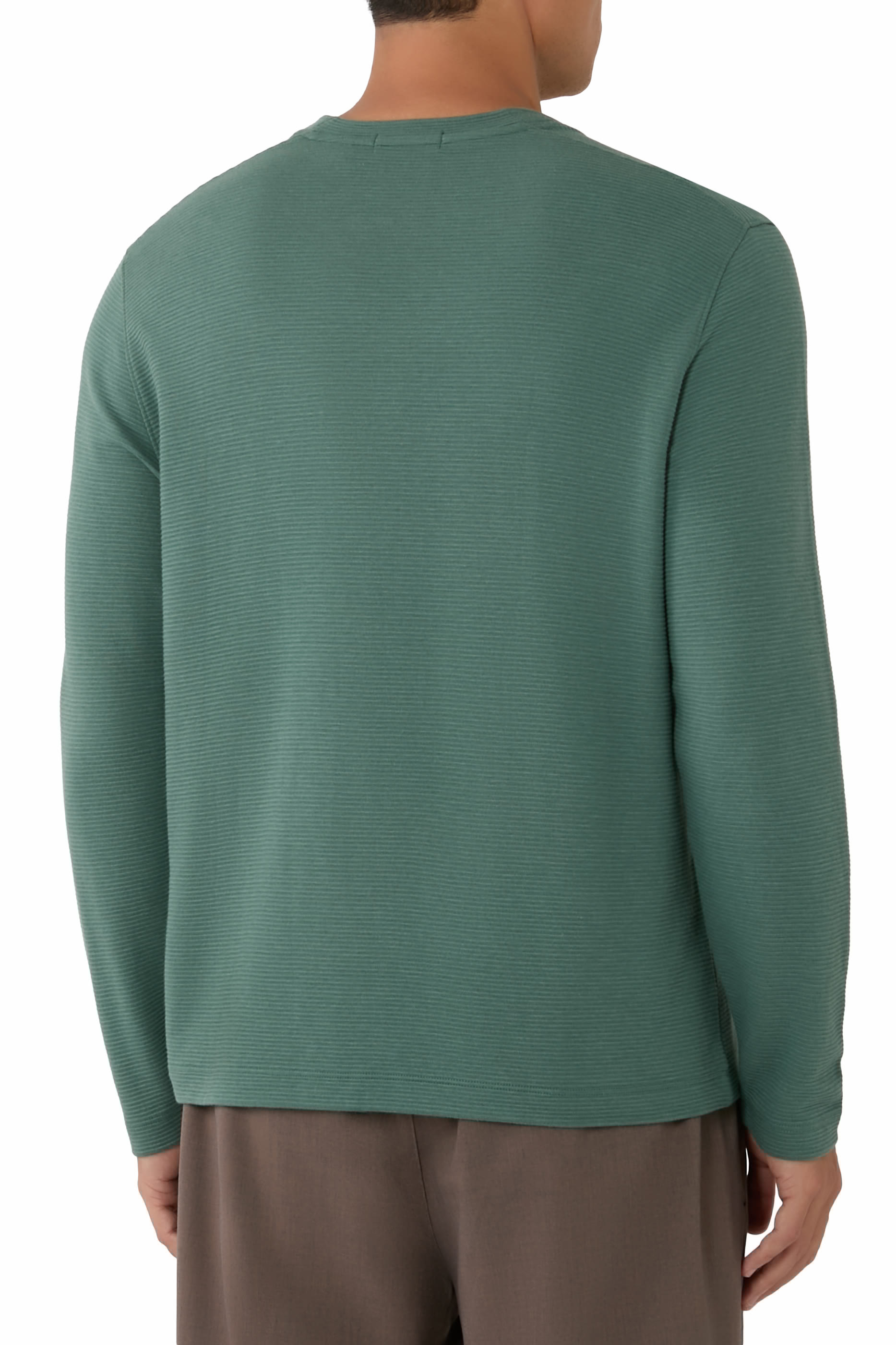  Delroy Long-Sleeve T-Shirt in Studio Knit Jacquard