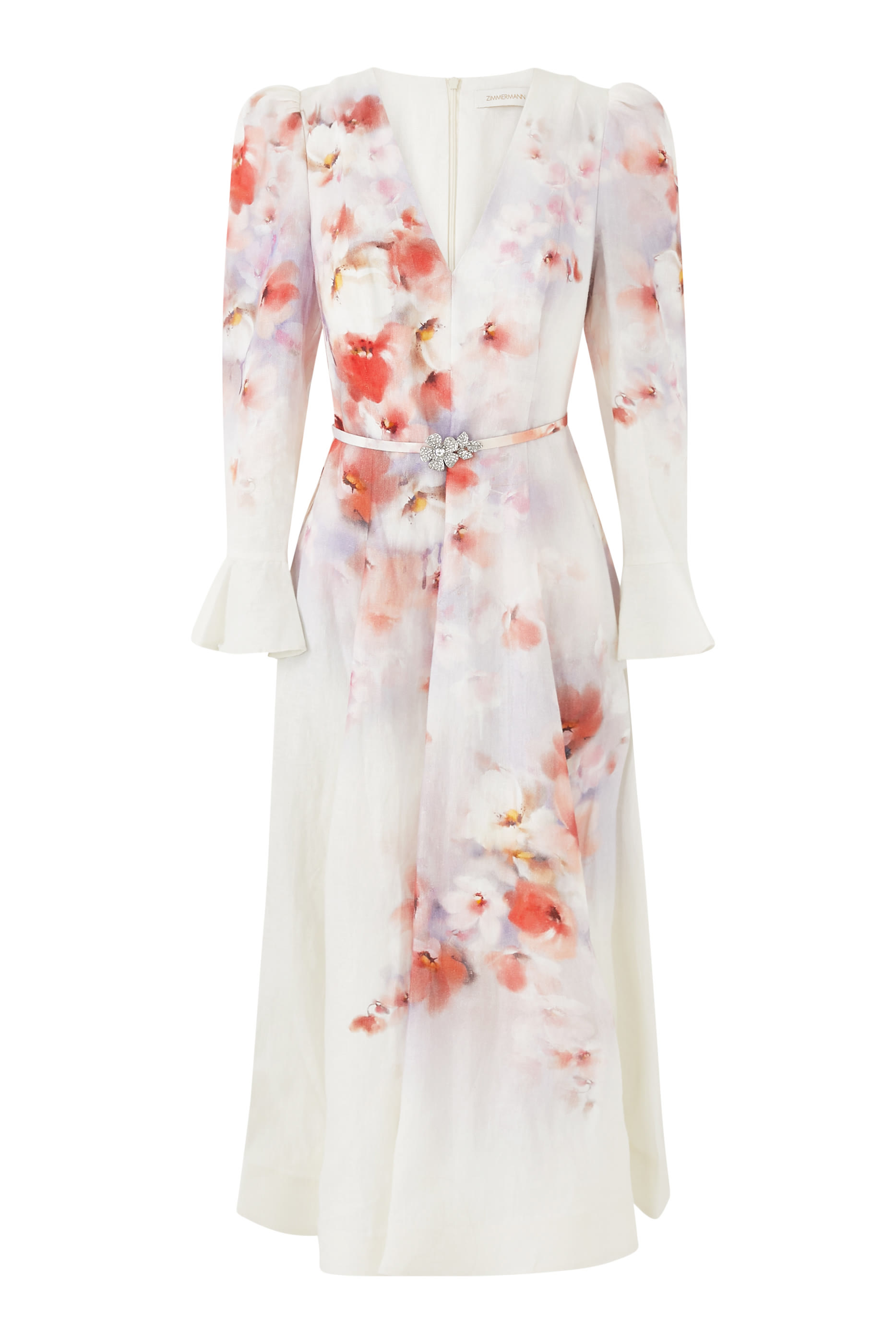 Crush Frill Sleeved Midi Dress