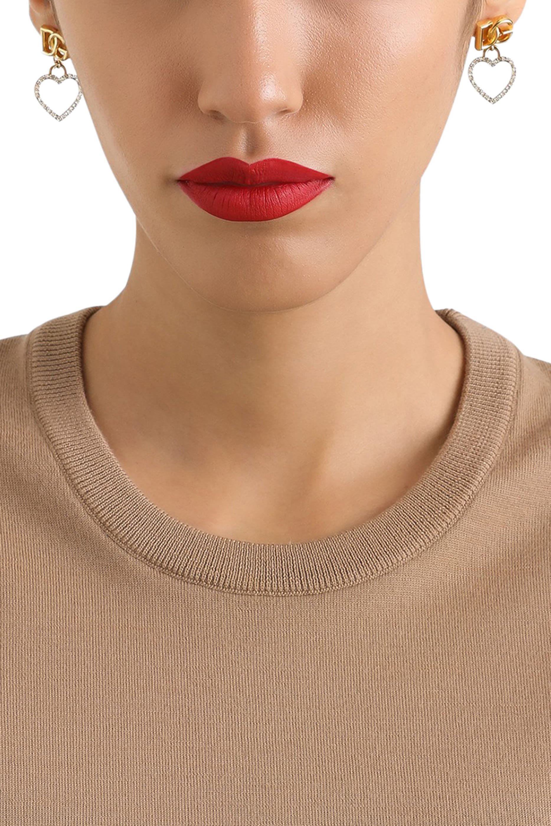 Heart Logo Drop Earrings