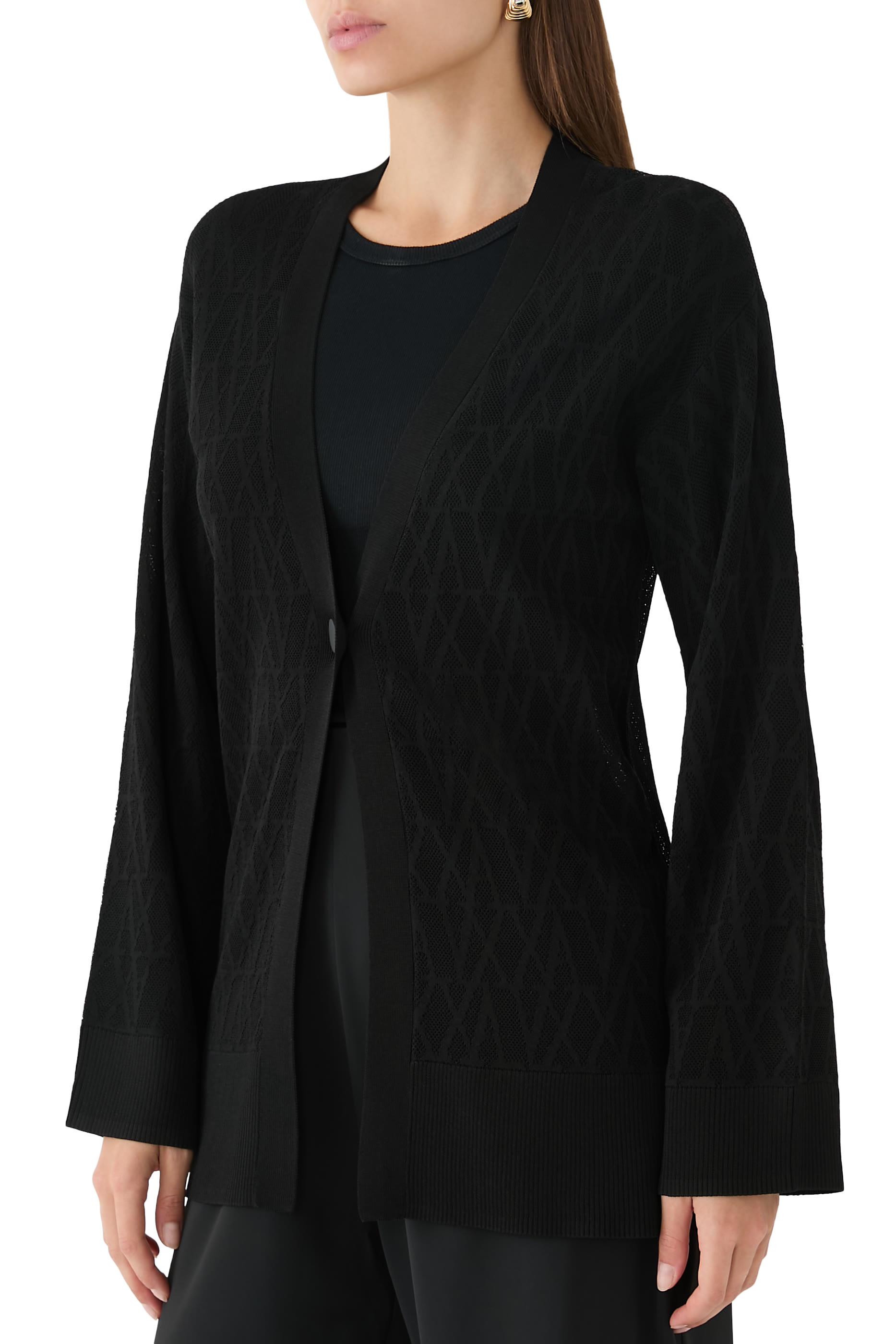 AX Logo All-Over Cardigan