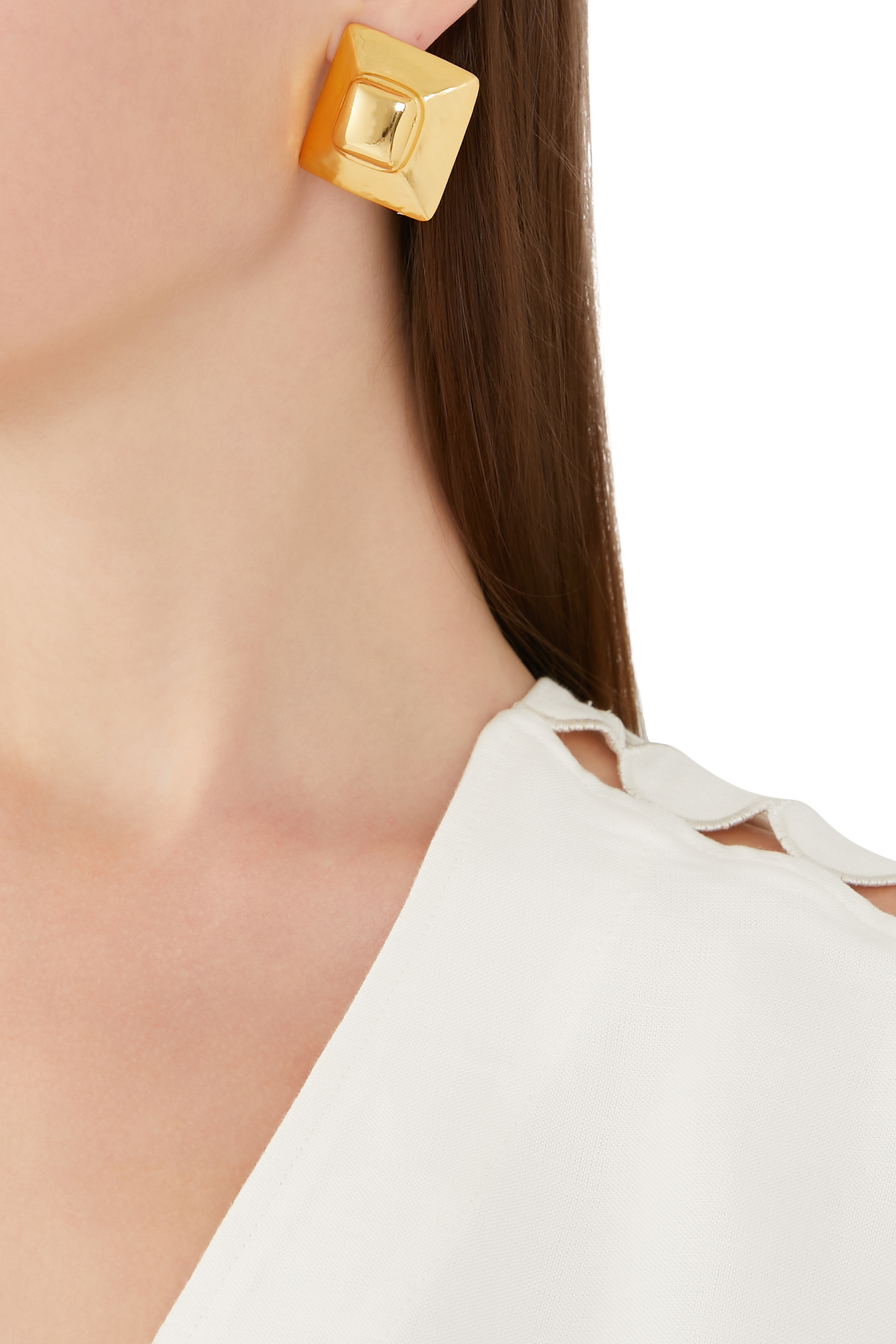 Jas Pacifique Earrings, 24k Gold Micron Plated Brass