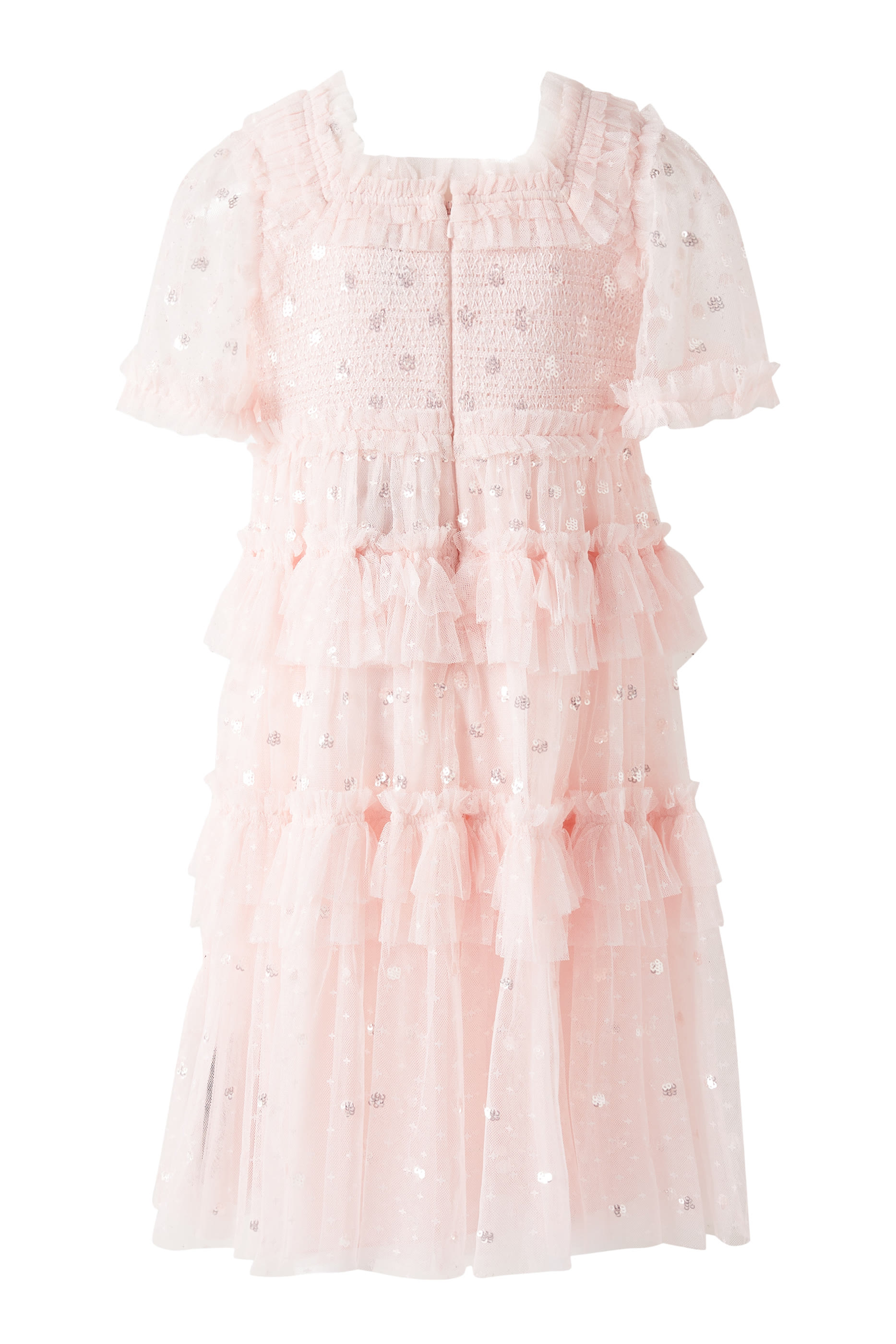 Polka Dot Smocked Kids Dress