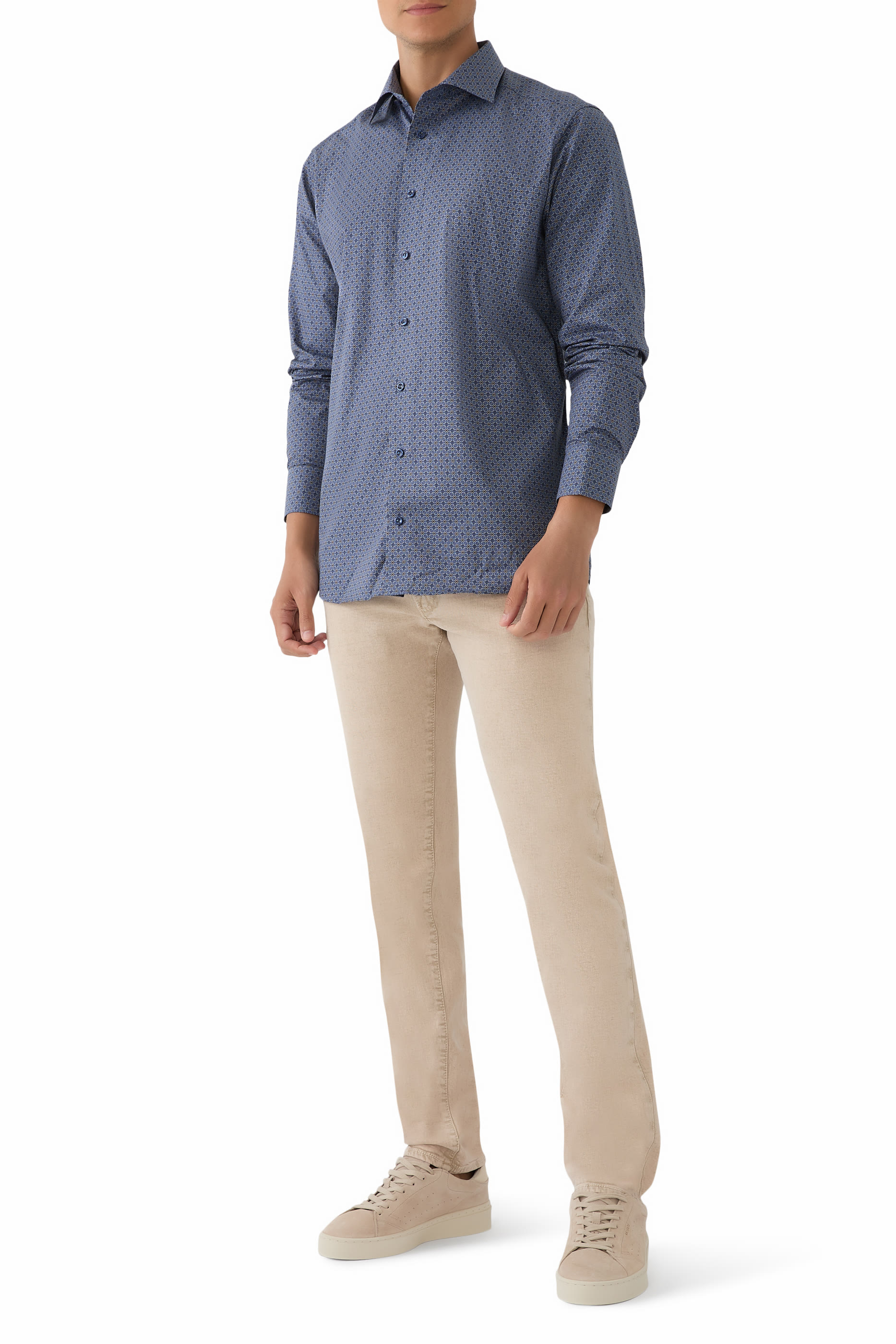 Geometric Signature Twill Shirt