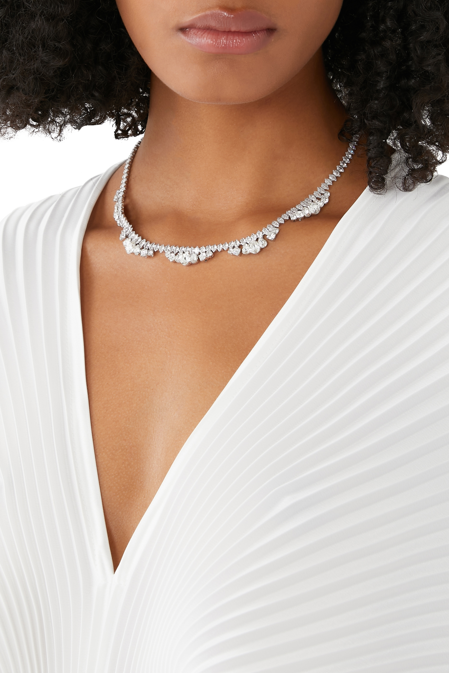 I Choose You Necklace, Crystal & Rhodium