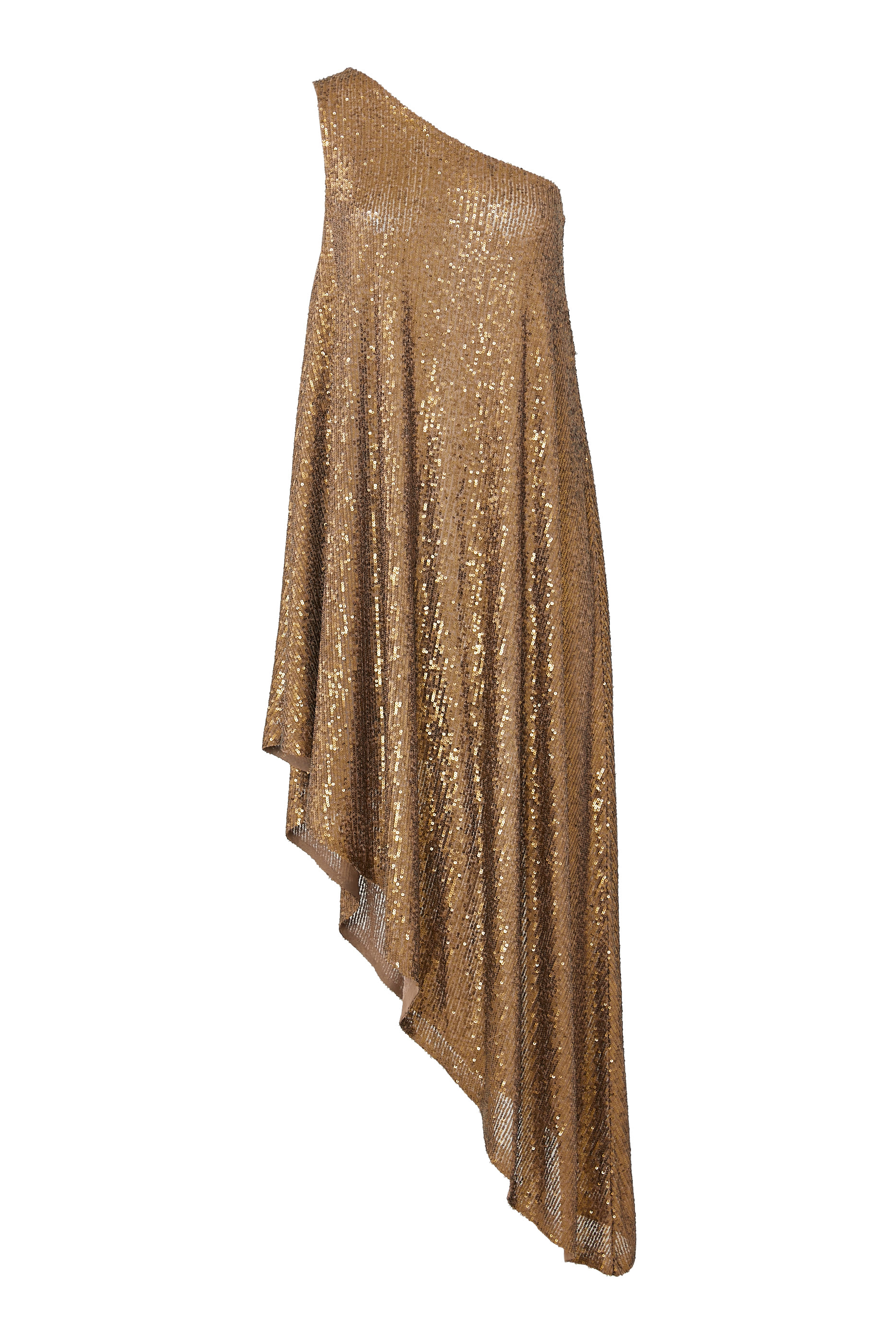 Sequin One Shoulder Diagonal Tunic