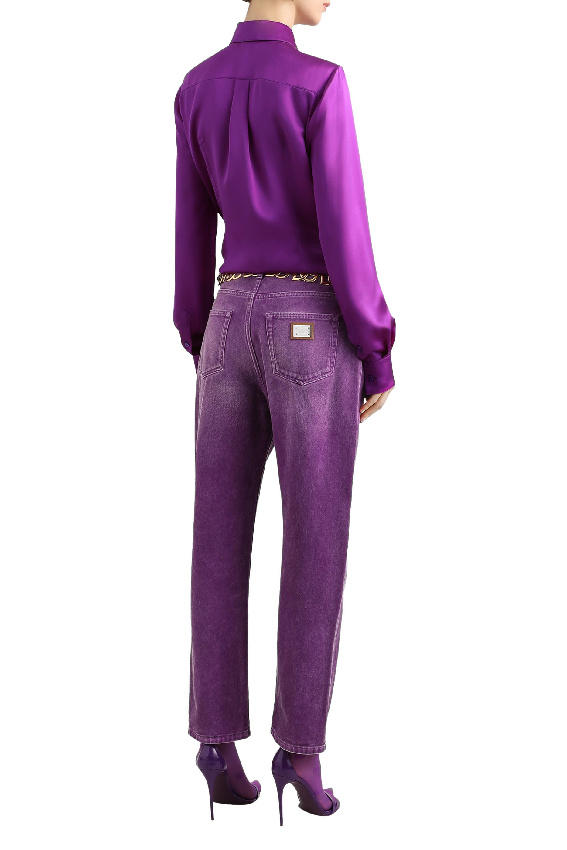 Button-Up Long Sleeves Silk Shirt