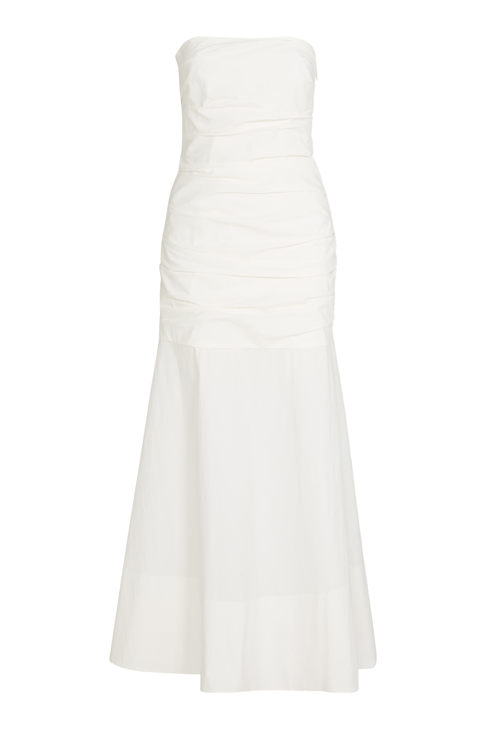 Gathered Strapless Longline Dress