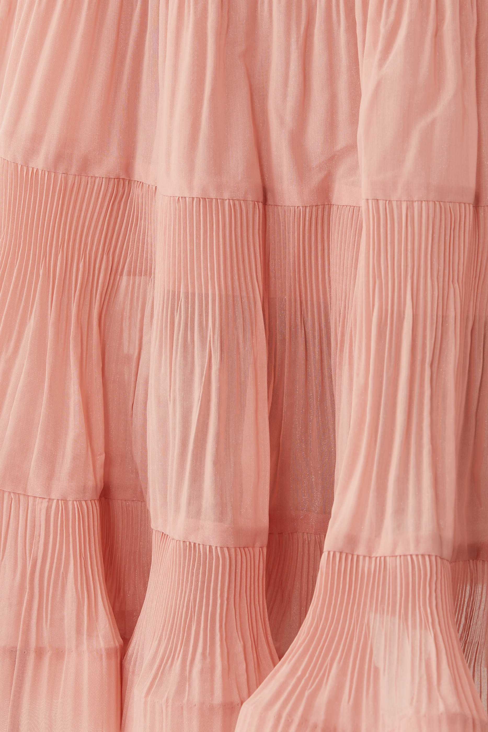 Pleated Frill Midi Dress