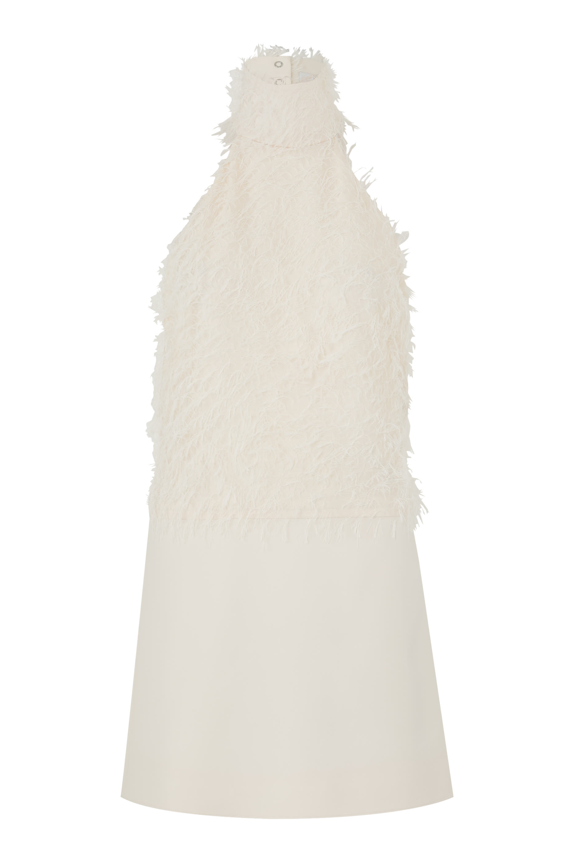 High-Neck Feather Dress