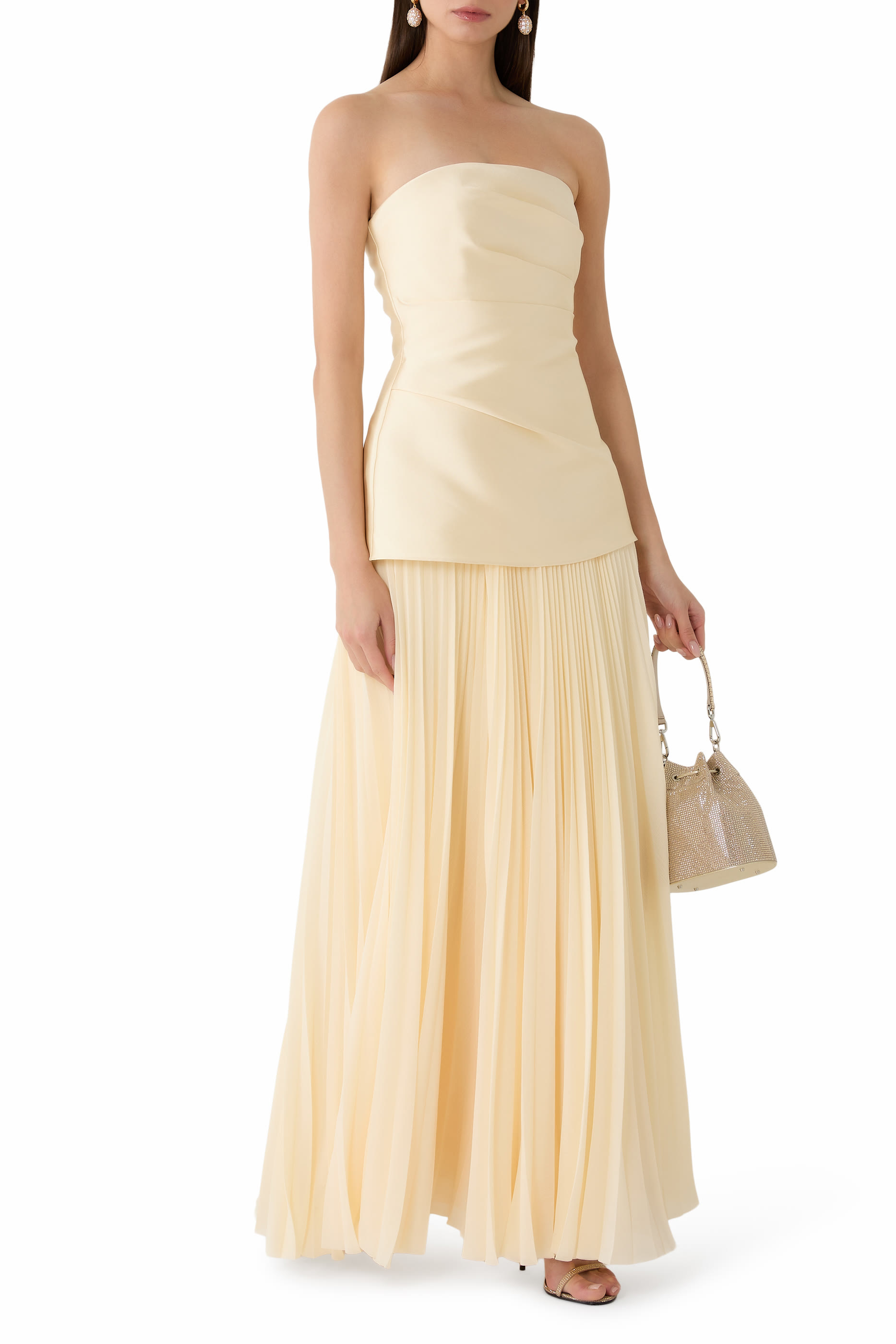 Claudette Pleated Skirt Gown