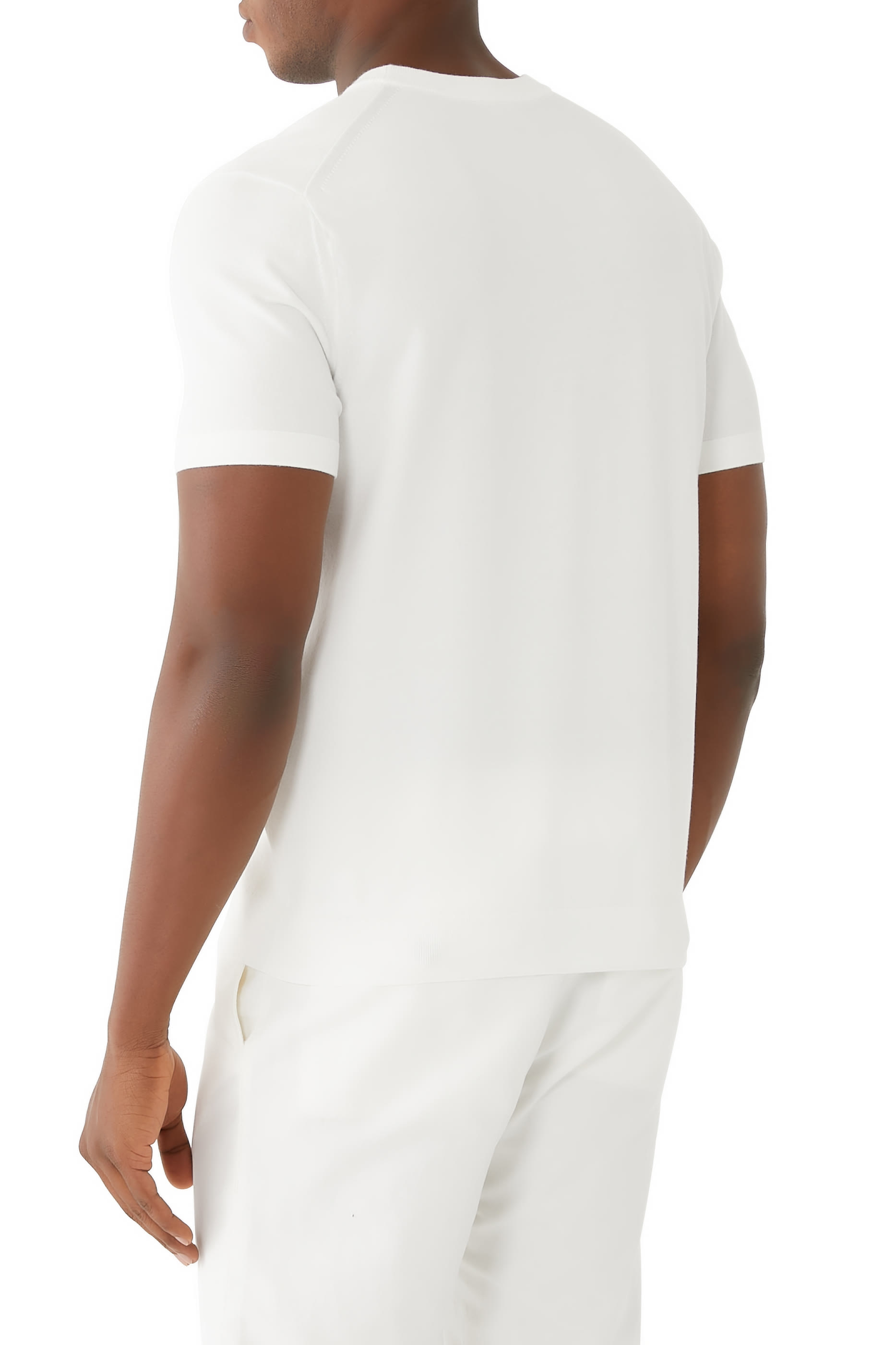 Sarior Short-Sleeve Sweater in Light Bilen