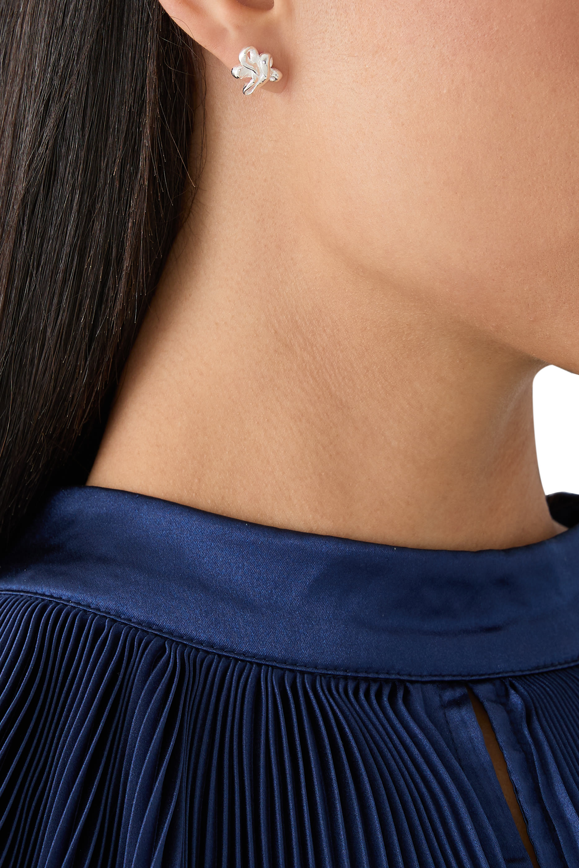 Swirls Stud Earrings, Recycled Sterling Silver