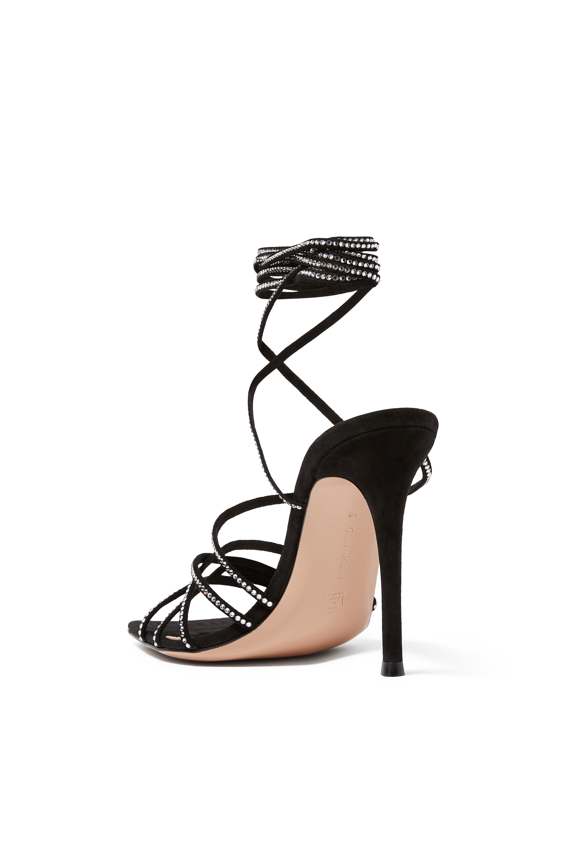 Crystal Embellished 70 Suede Sandals