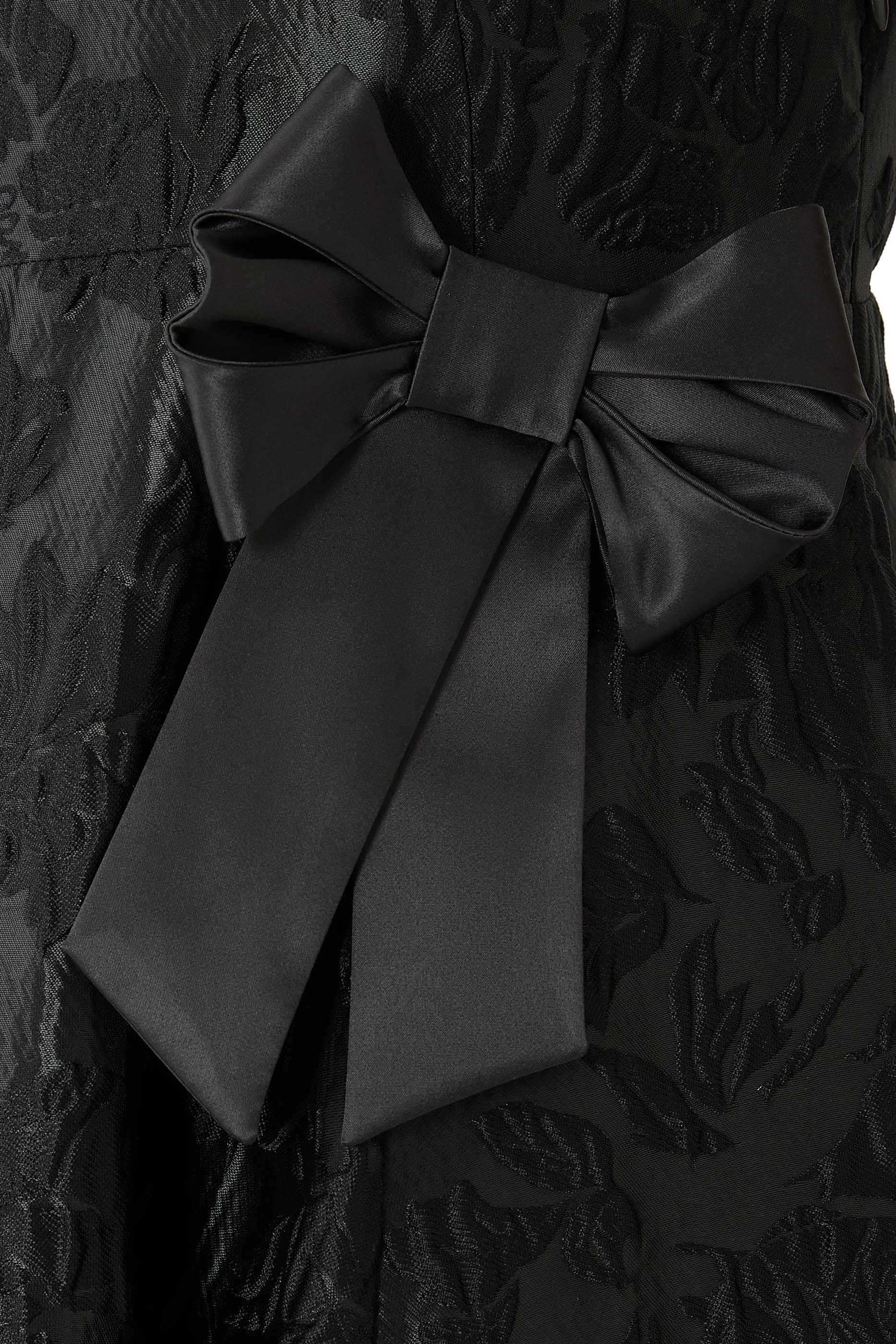  Satin Cloqu&eacute; Long Dress 