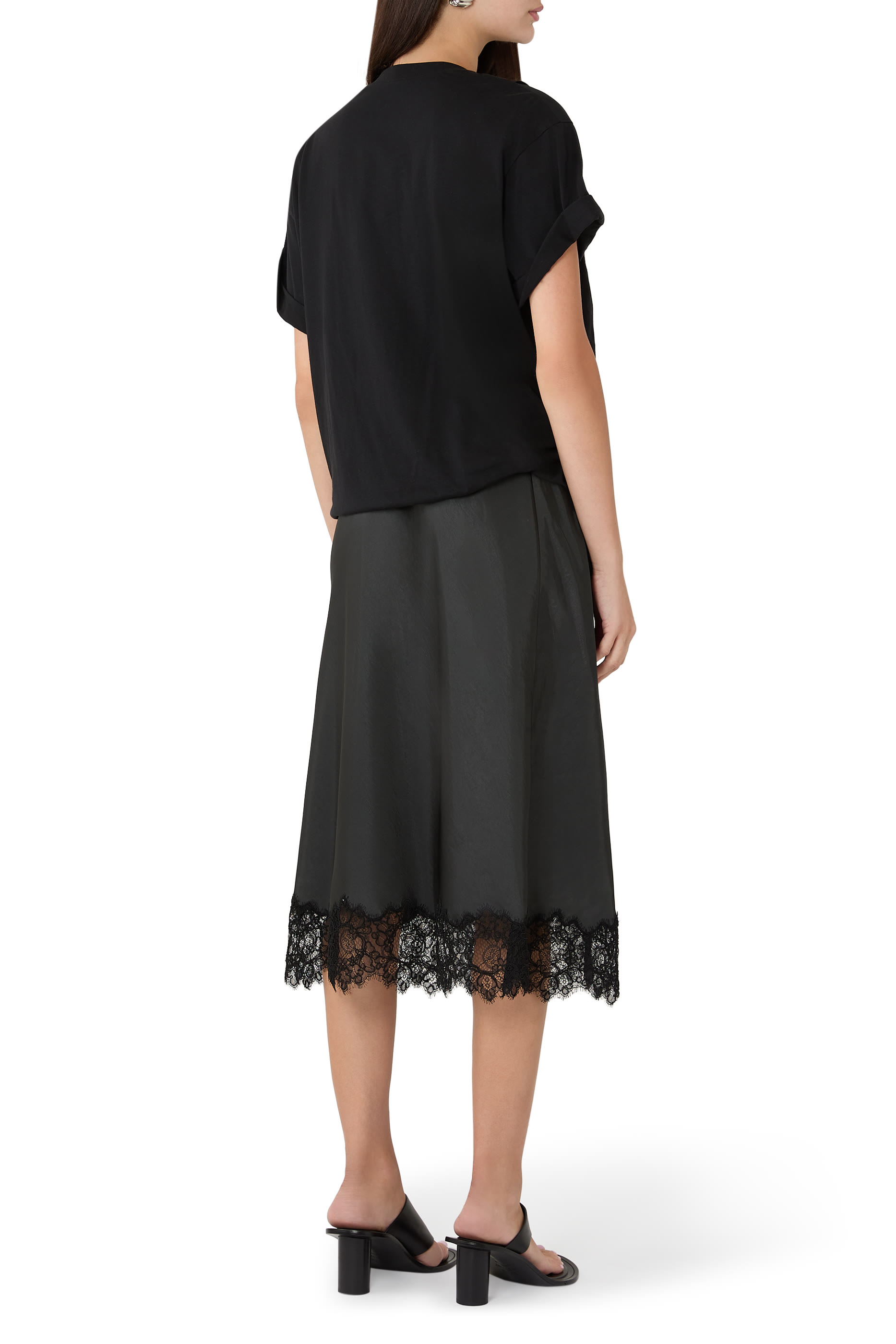 Draped T-Shirt Slip Combo Dress