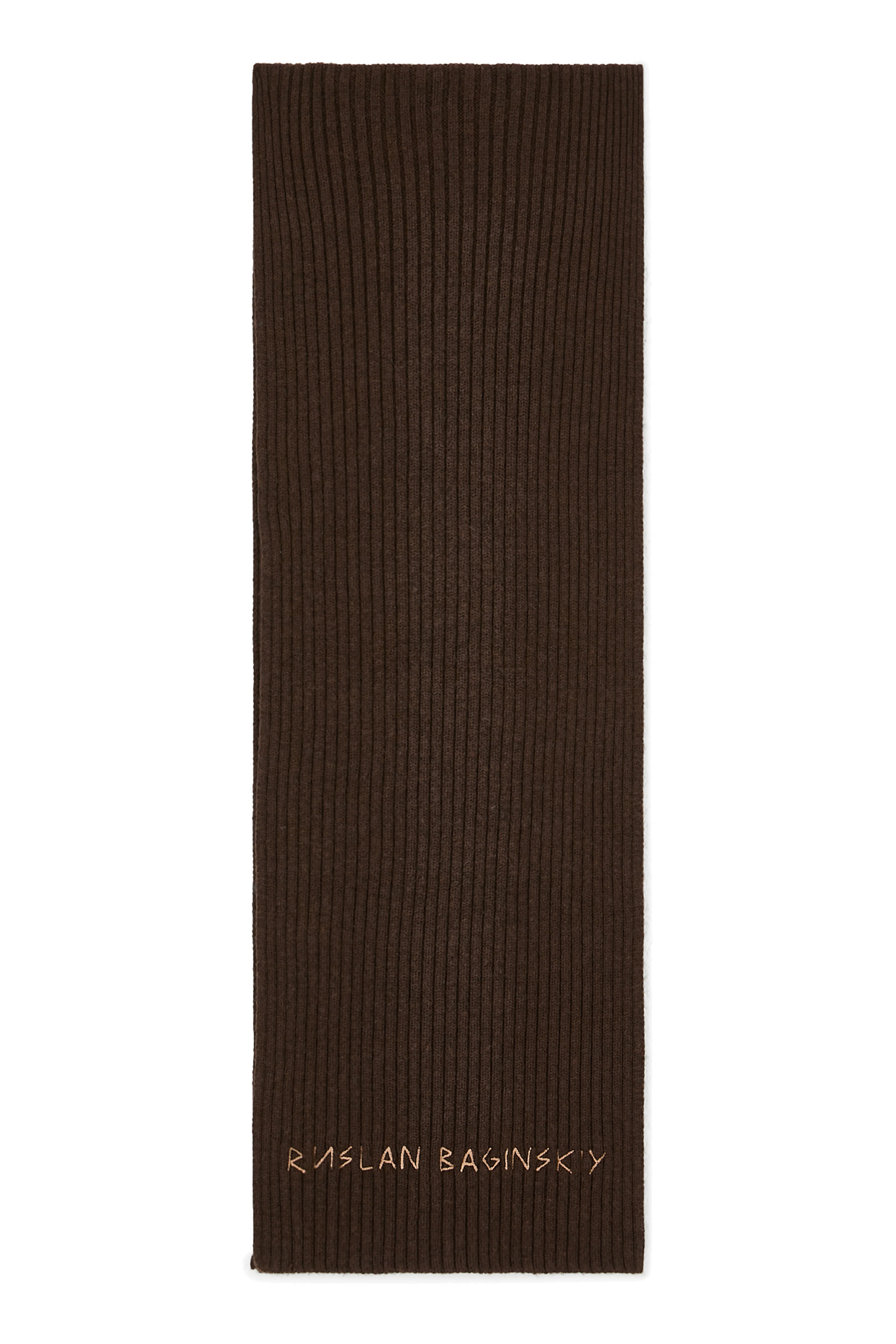 Monogram-Embroidered Wool Scarf