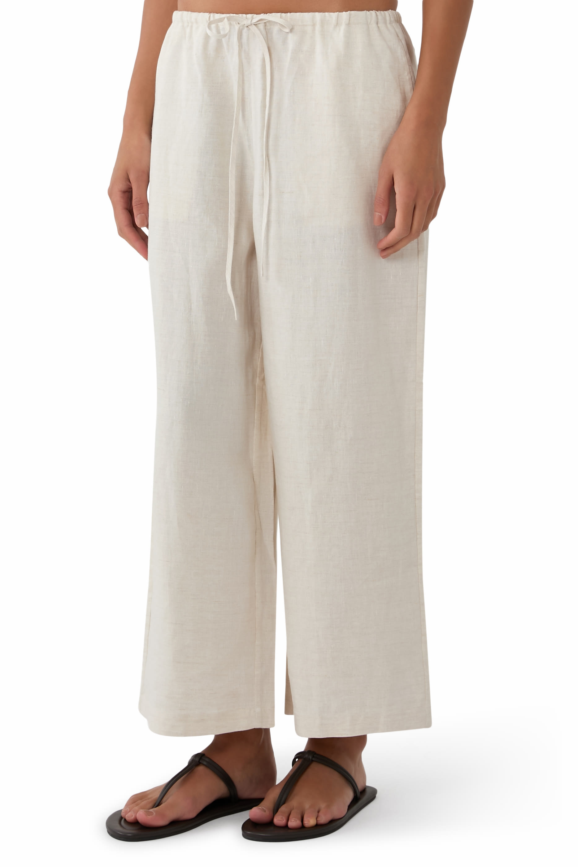 Mateo Cropped Linen Pants