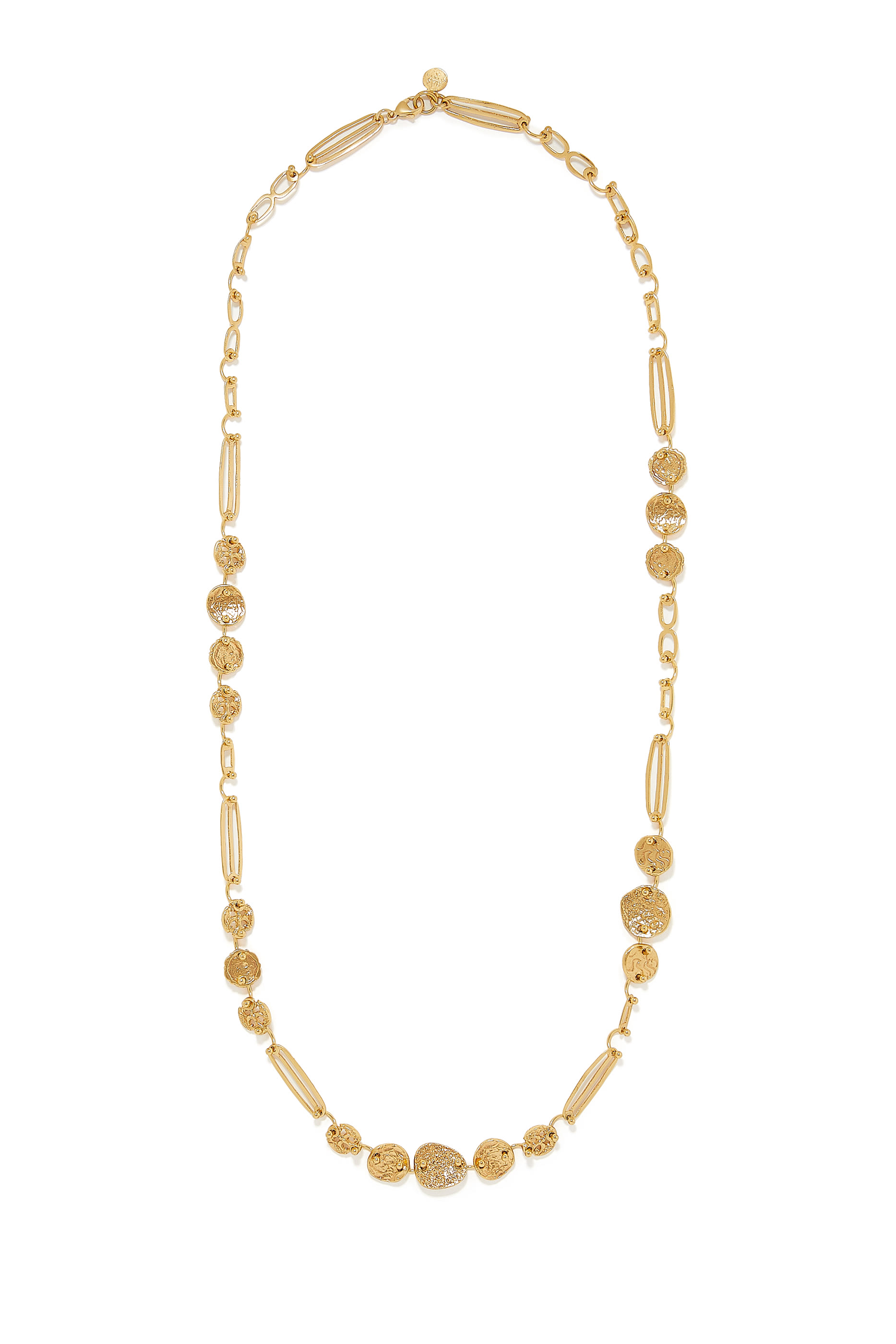 Eclipse Long Necklace, Gold-Plated Metal