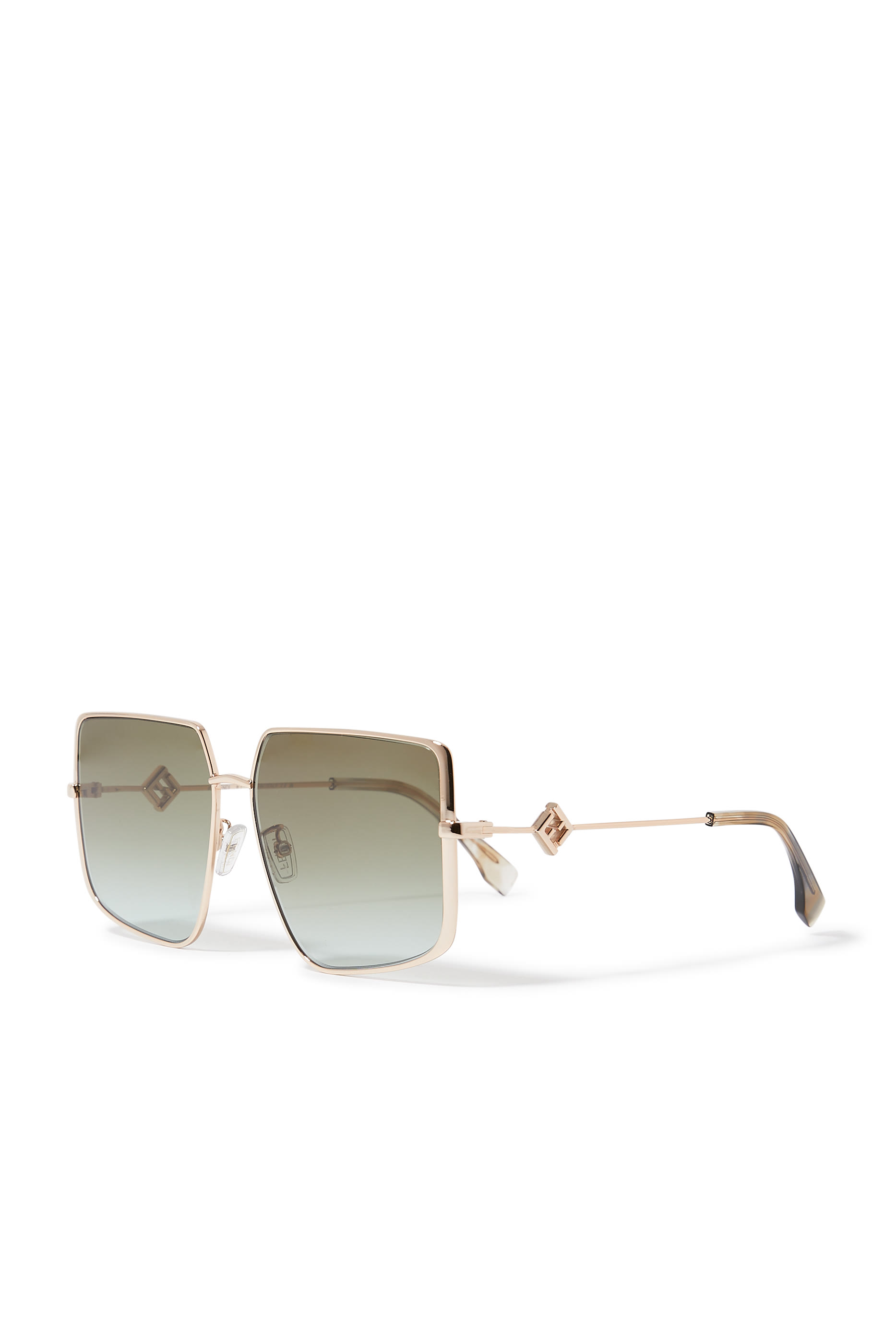 FF Diamonds Rose Geometric Sunglasses