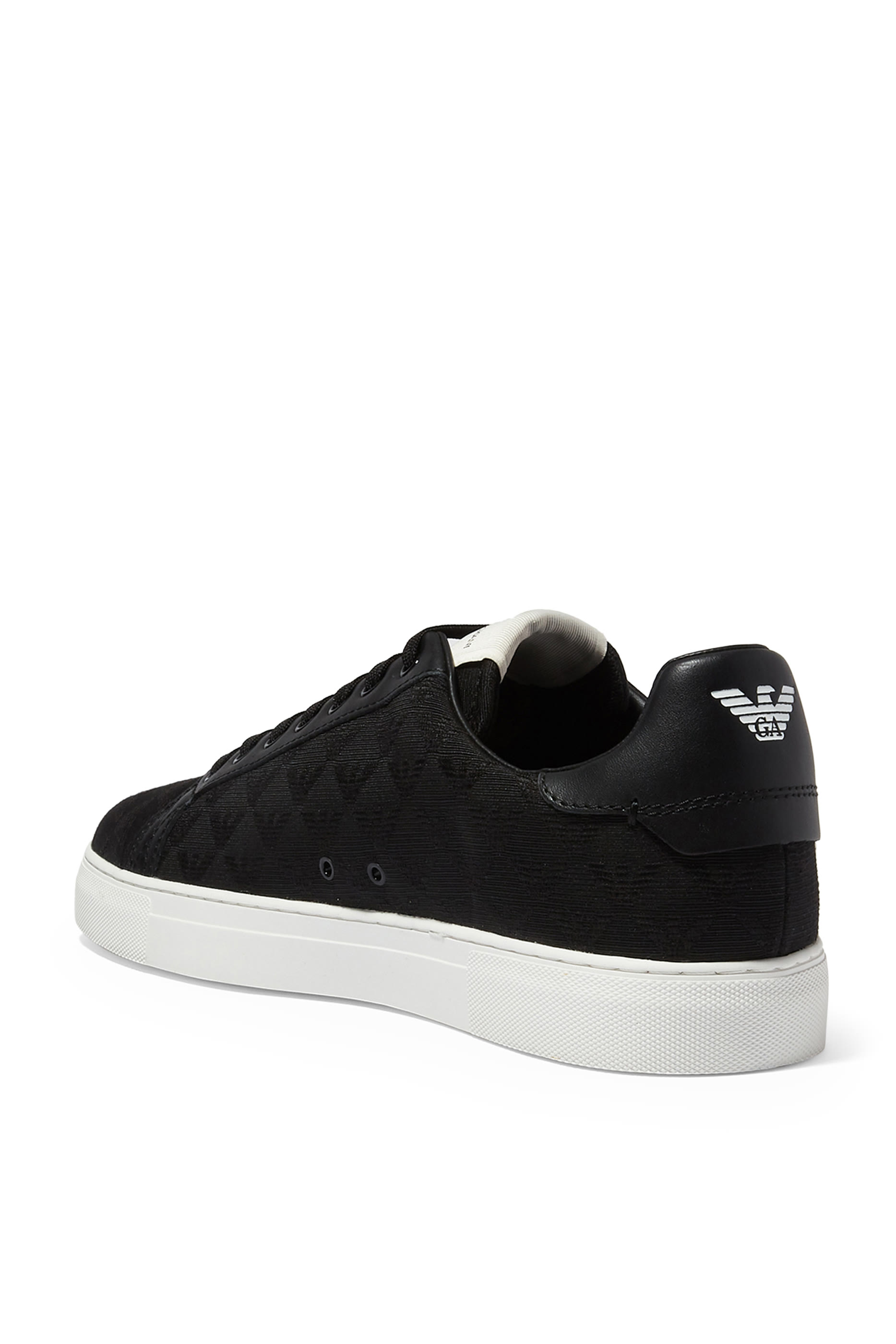 Quilted Eagle Jacquard Low-Top Sneakers
