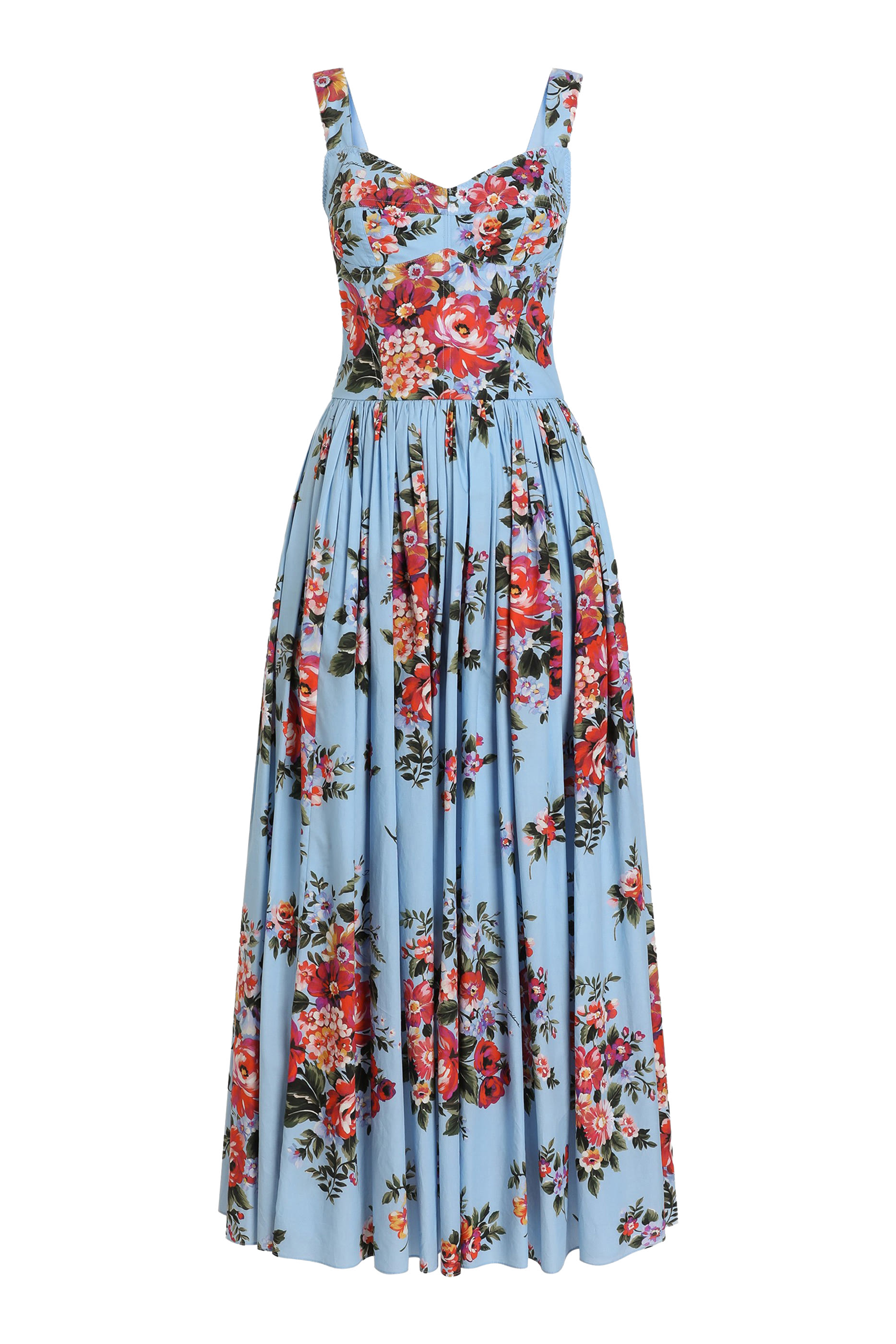 Flower Bouquet-Print Dress