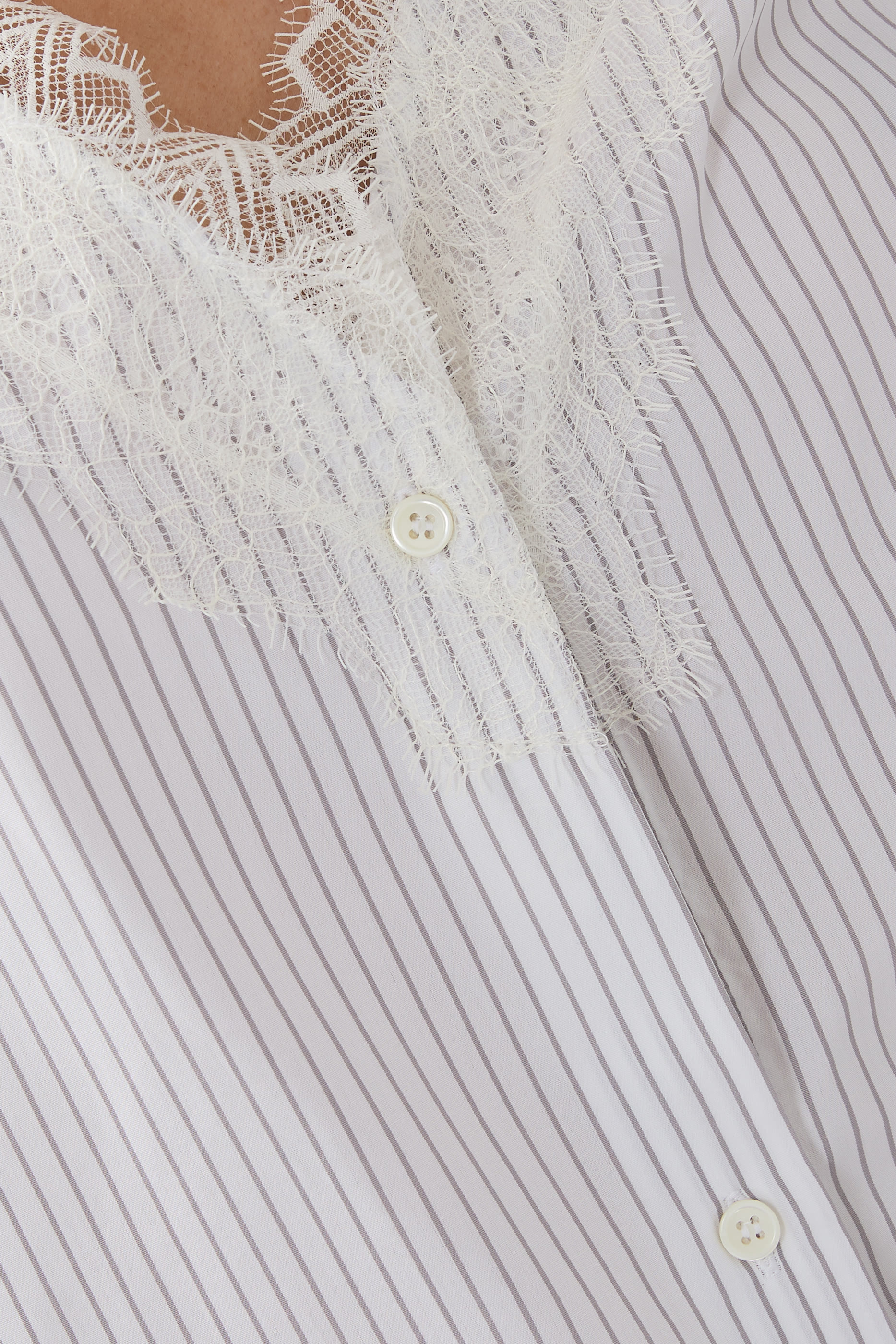 V-Neck Lace Trim Shirt