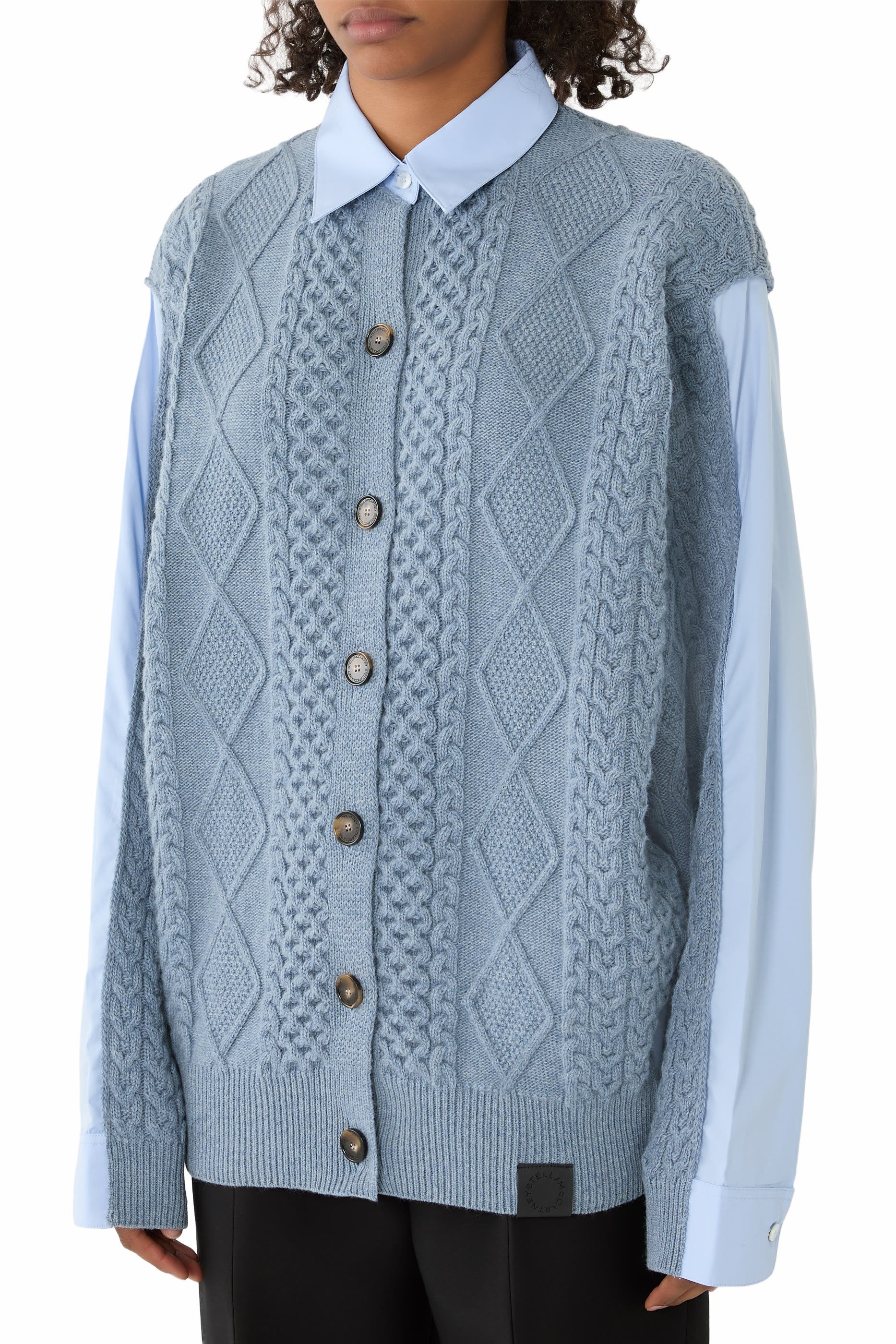 Hybrid Knit Shirt Cardigan