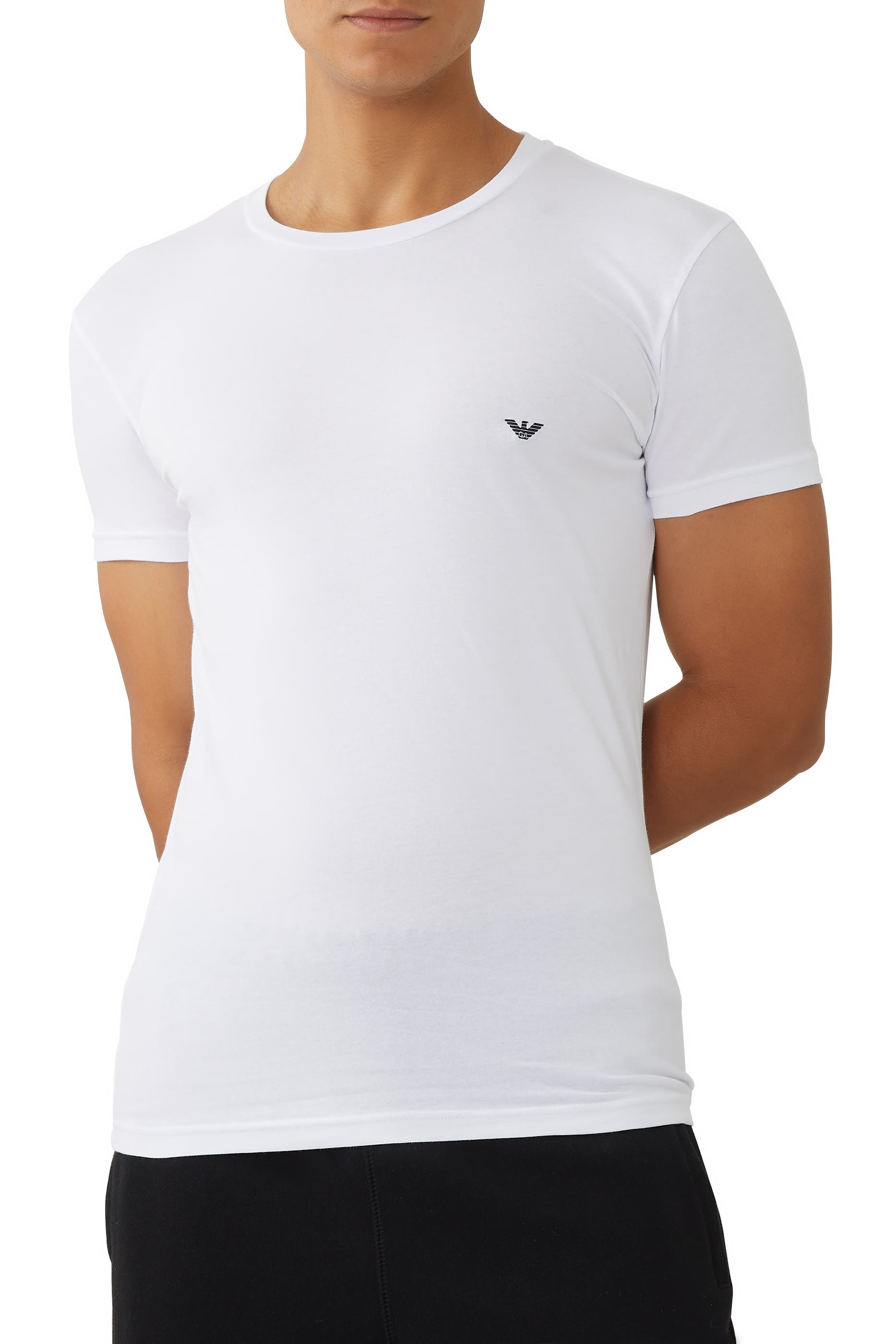 Stretch Cotton Eagle Logo T-Shirt
