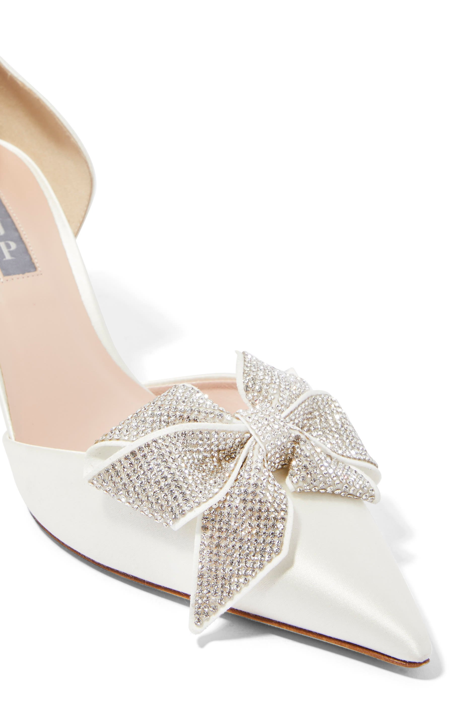 Alice 70 Crystal Bow Satin Pumps