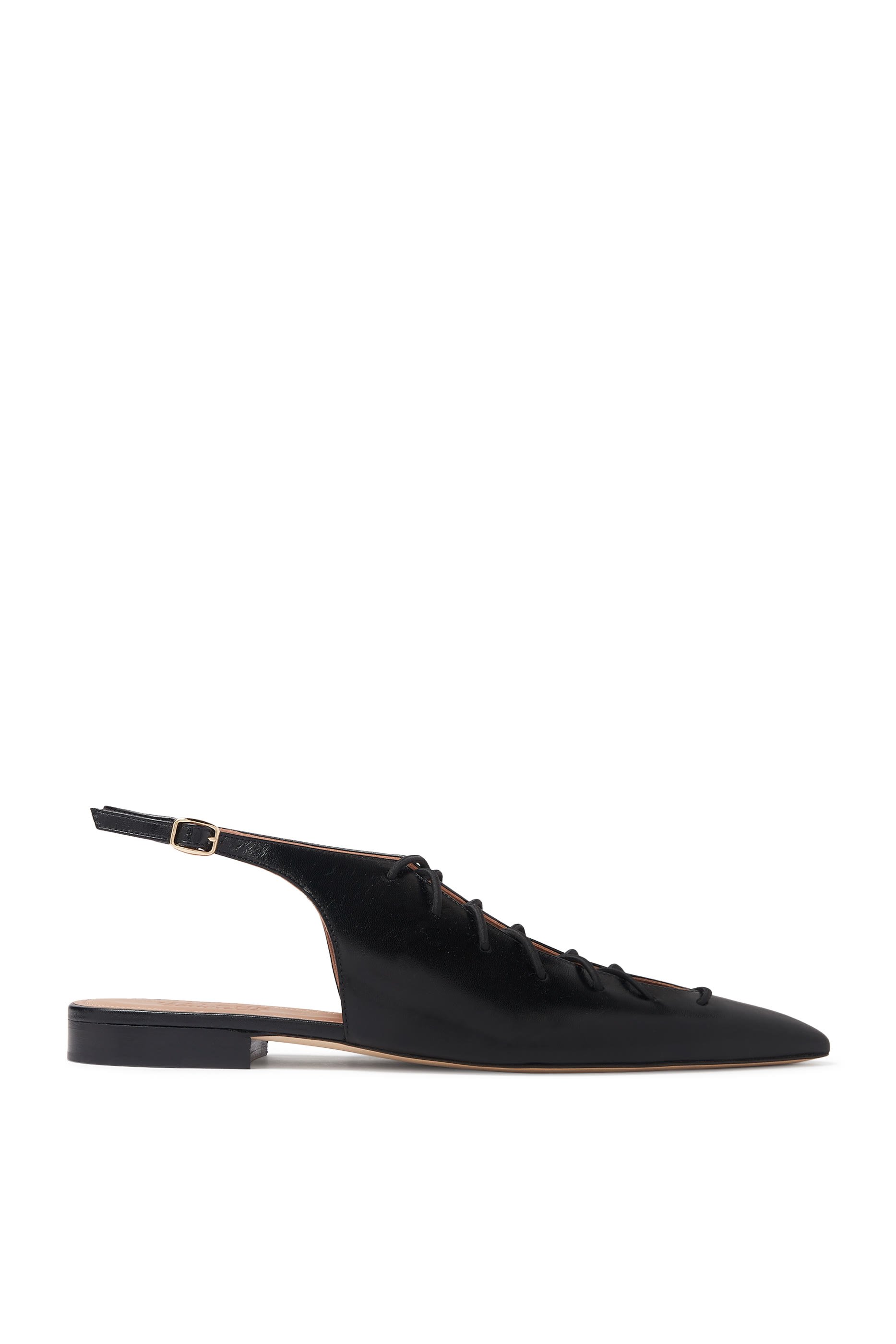  Alia Leather Lace-Up Flats