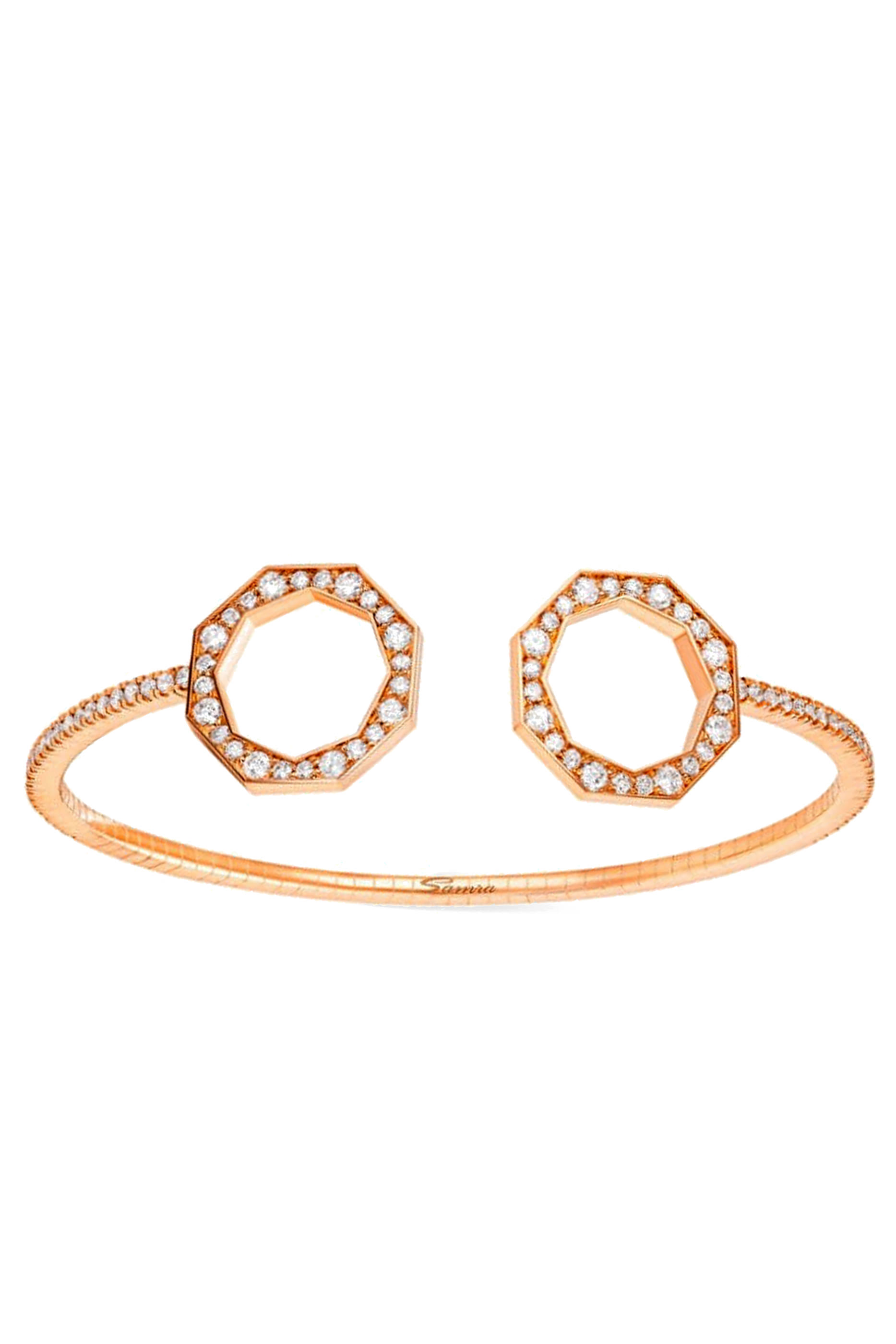 Birwaz Turath Bangle, 18K Rose Gold & Diamonds