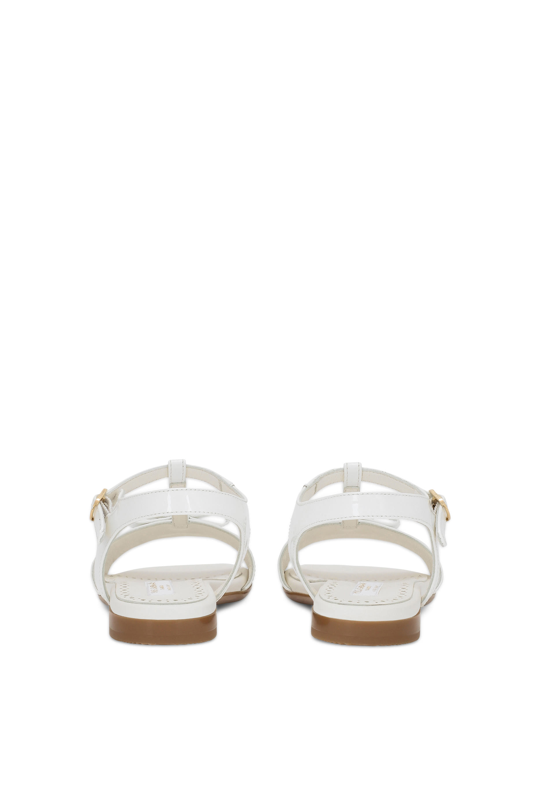Kids Patent Leather Sandals with Metal DG Logo