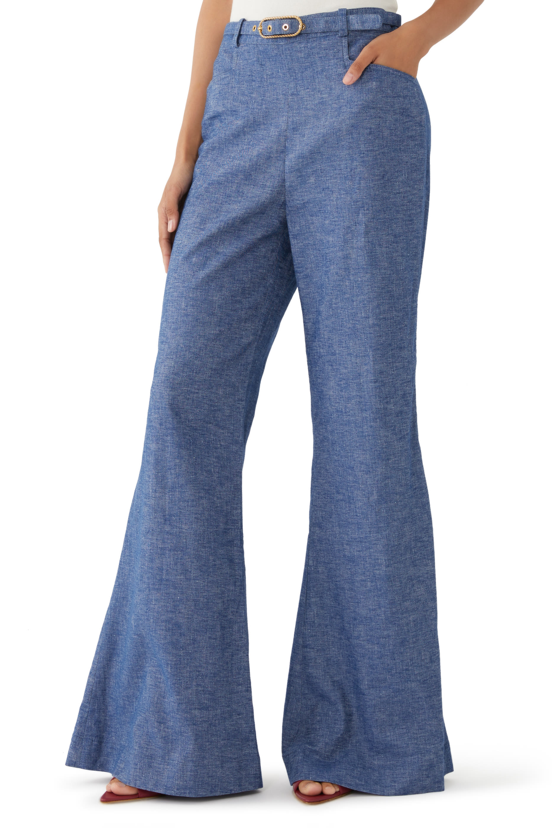 Eden Chambray Flare Pants
