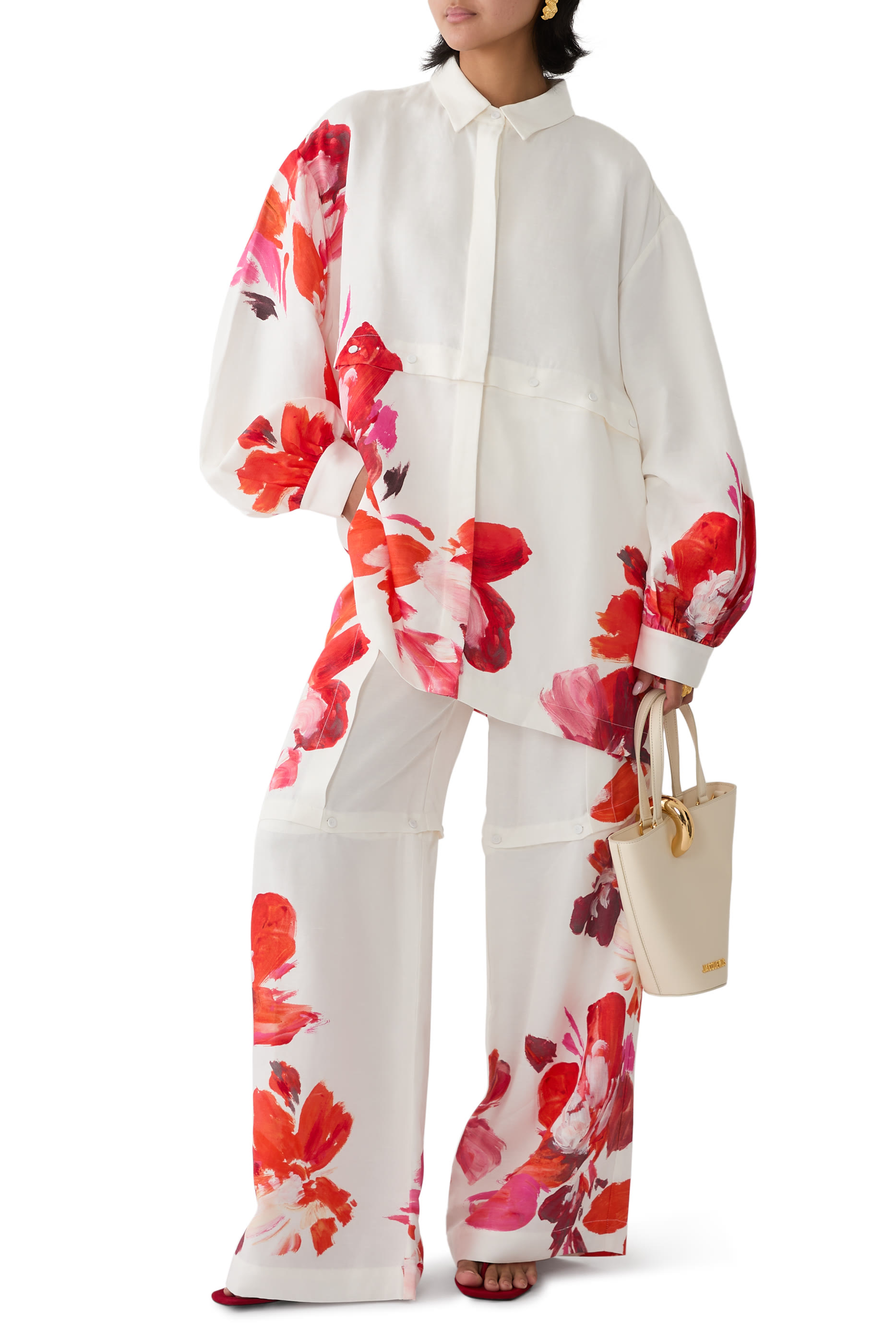 Linen Floral Print Shirt