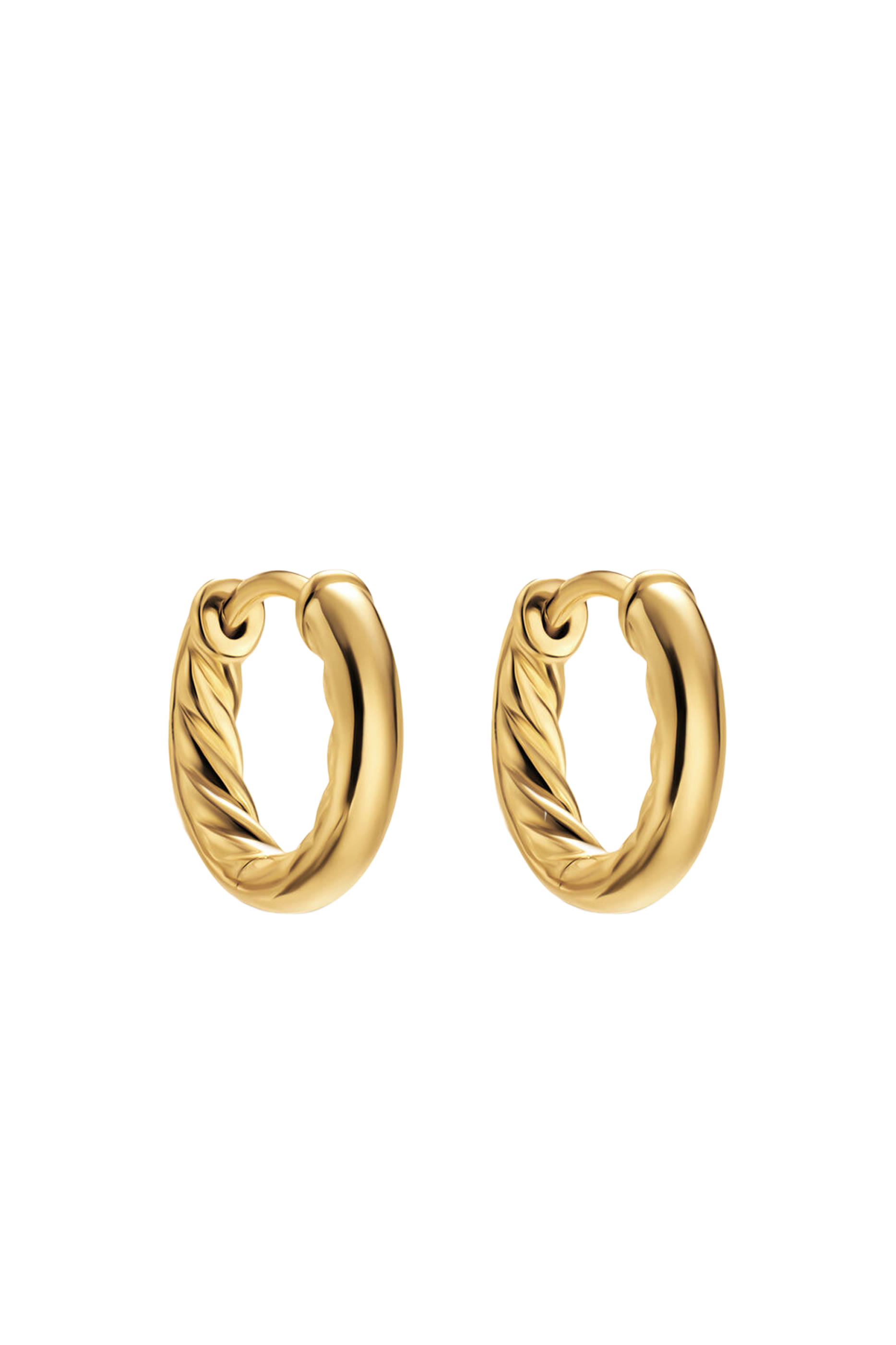 Mercer&reg; Huggie Hoop Earrings, 18K Yellow Gold
