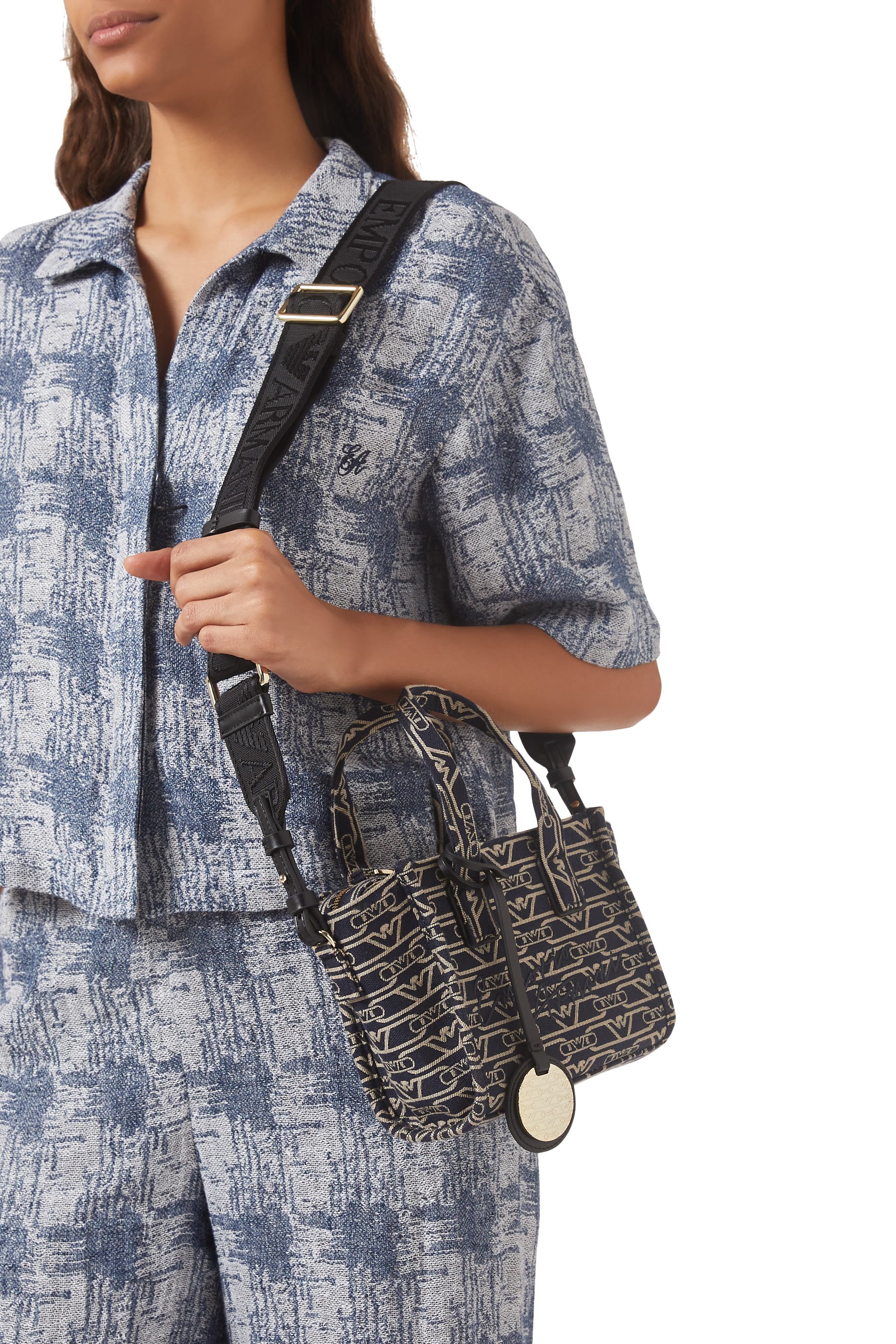 All-Over Monogram Print Small Shopper Bag