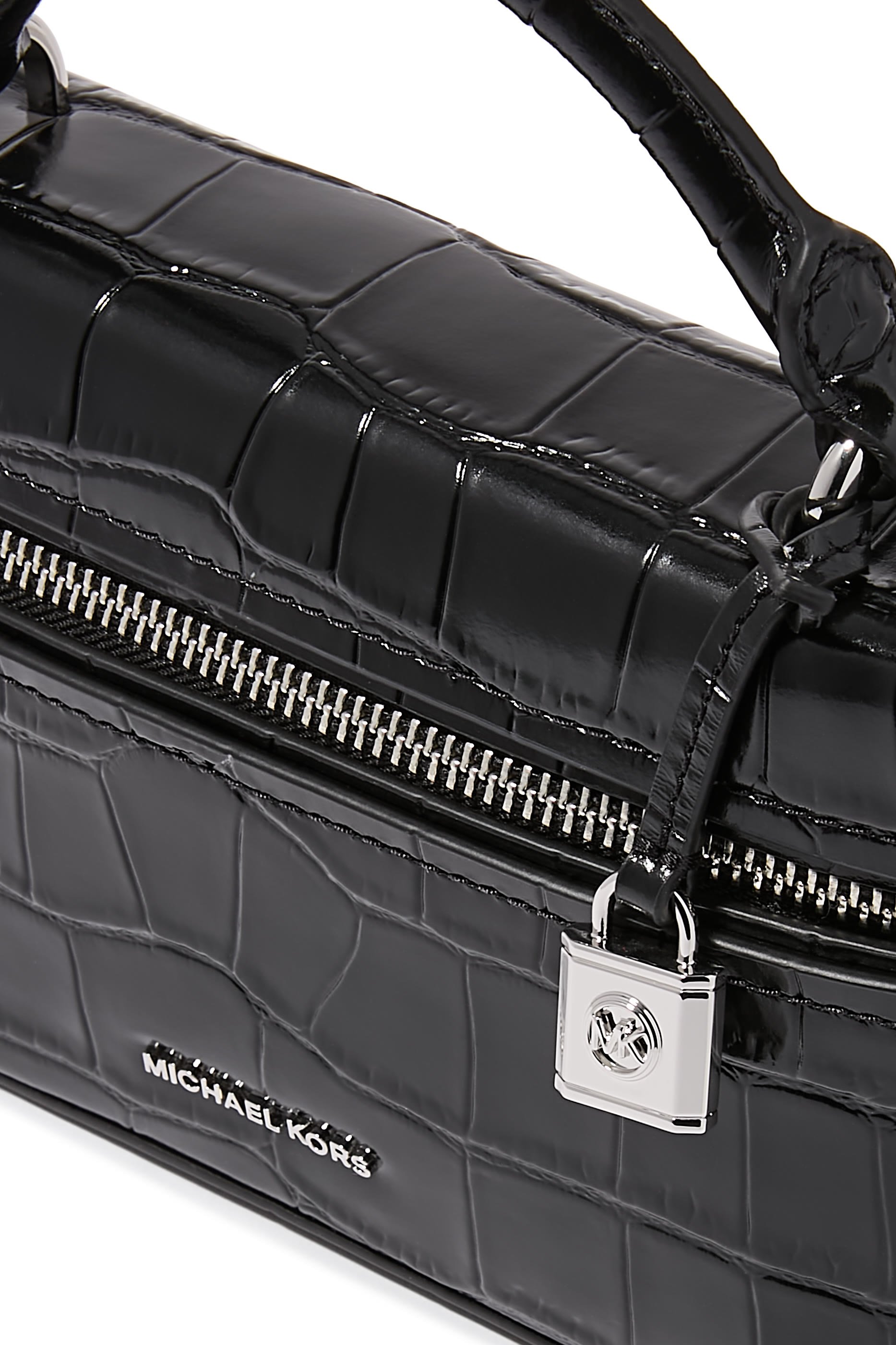  Jana Extra-Small Crocodile Embossed Leather Crossbody Bag